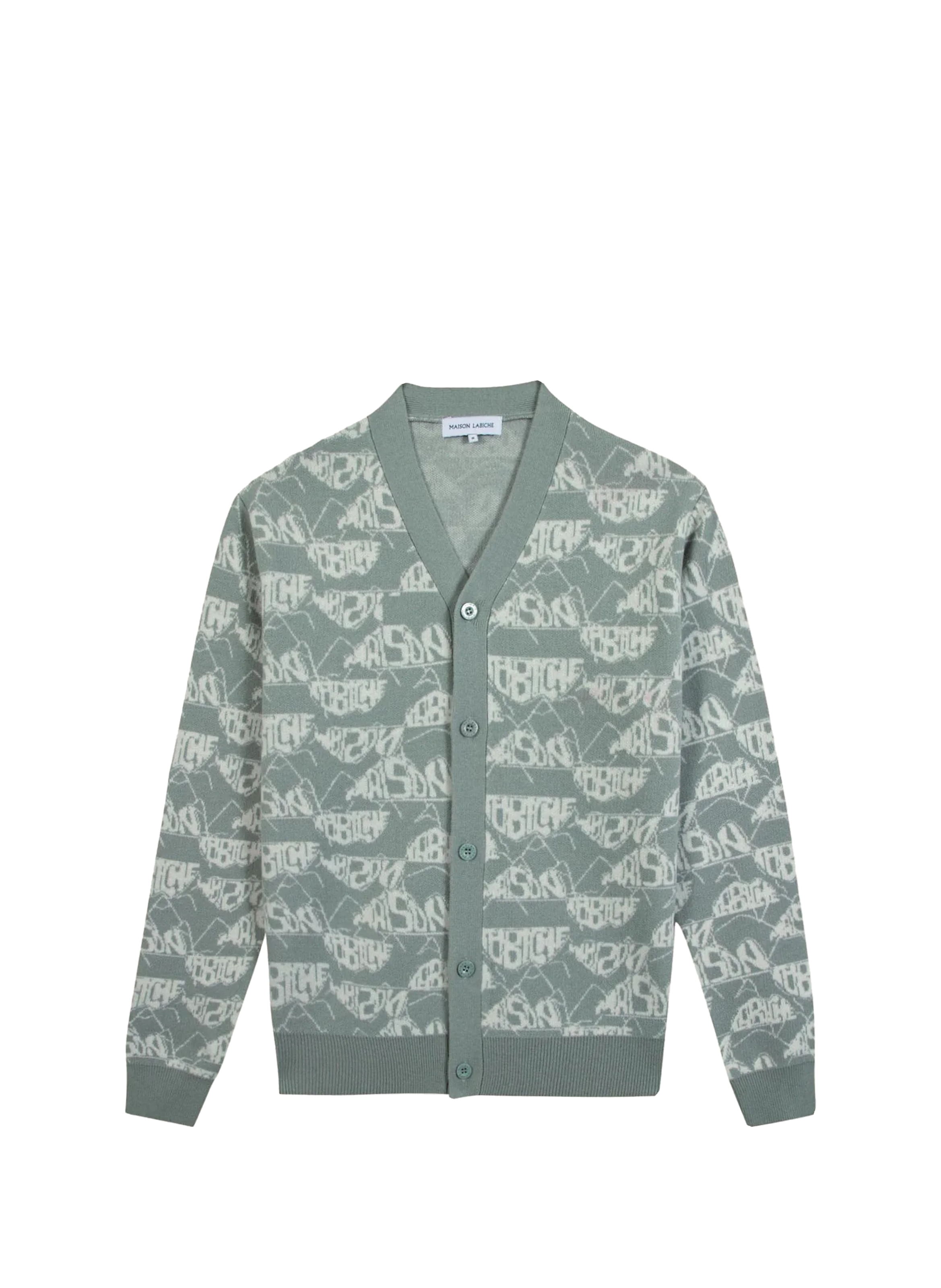 MAISON LABICHE Cardigan boutonné en laine Gris