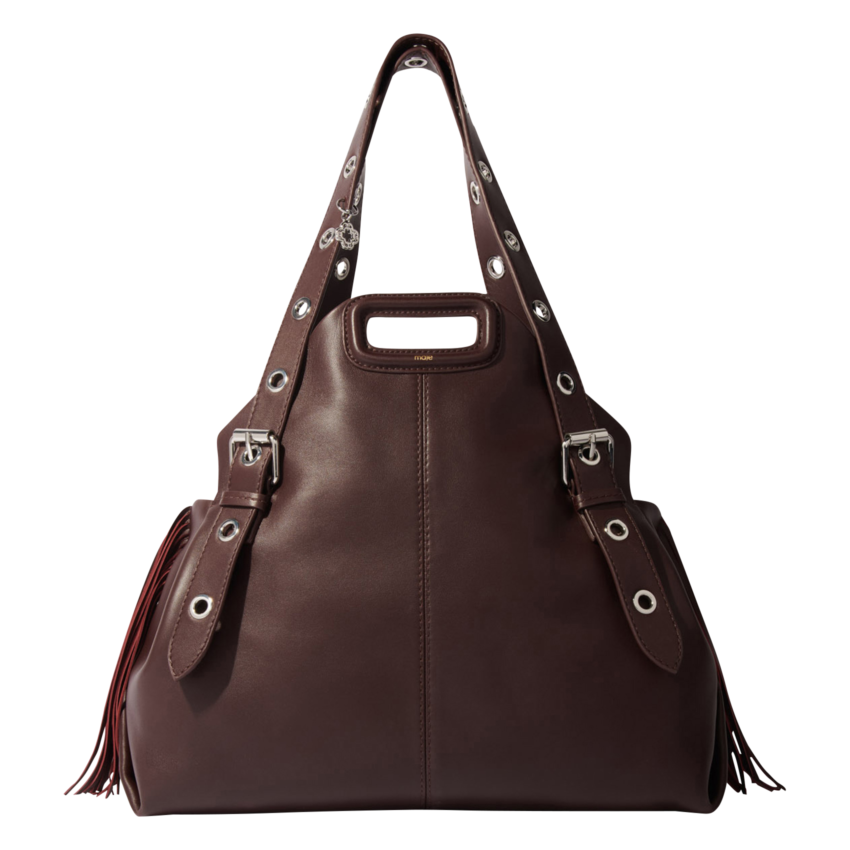 Grand sac shopping en cuir miss m xl MAJE Rouge