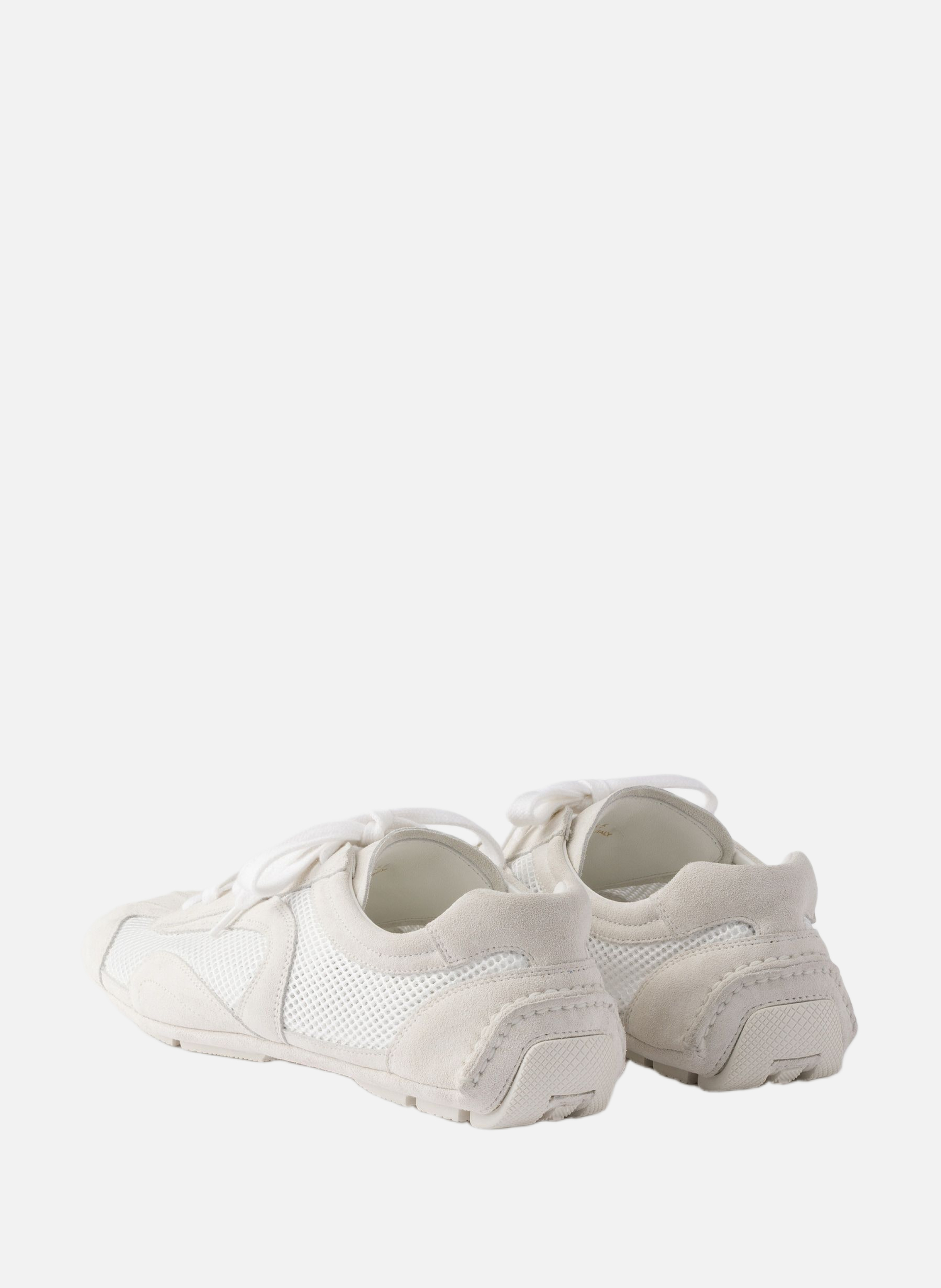 Sneakers montecarlo re-edition 2005 en daim et mes PRADA Blanc