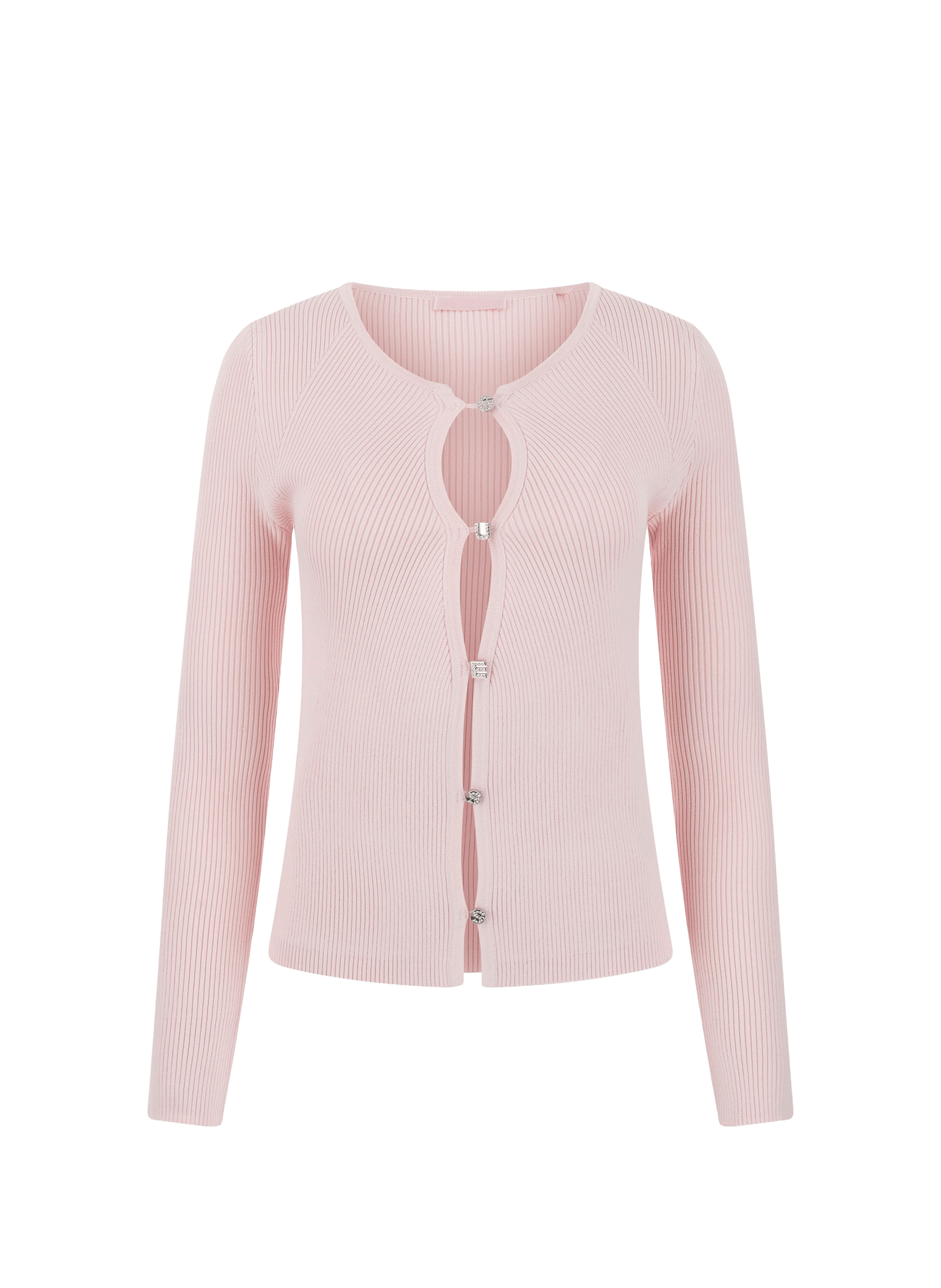 Fitted cardigan with jewel buttons GUESS Pink