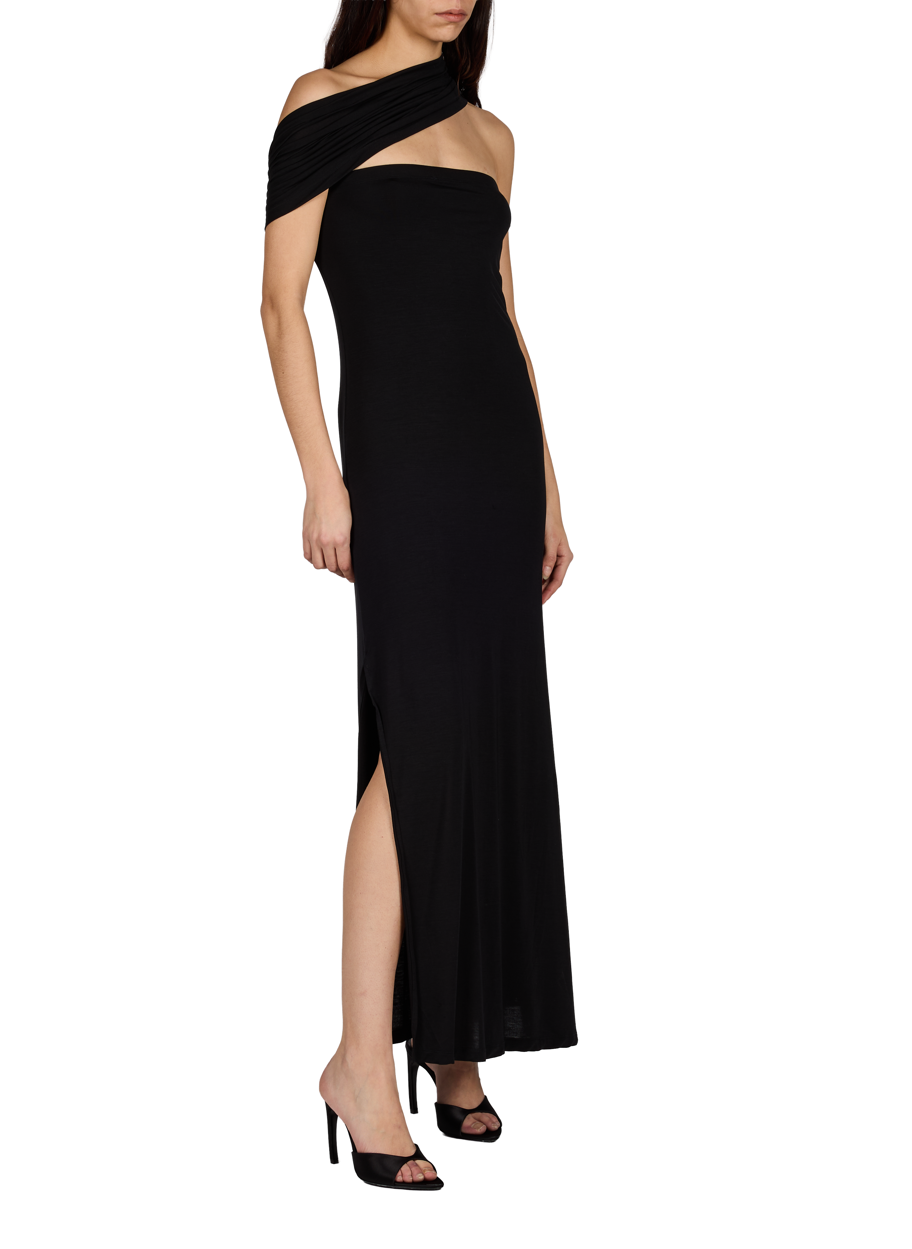 Draped strapless dress HELMUT LANG Black