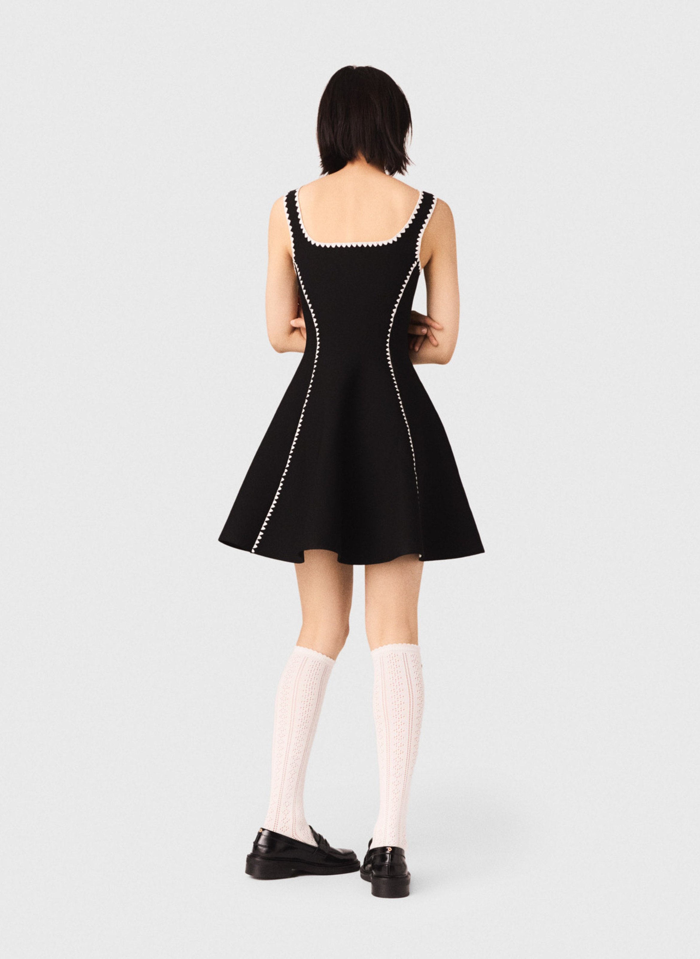 Robe courte patineuse MAJE Noir