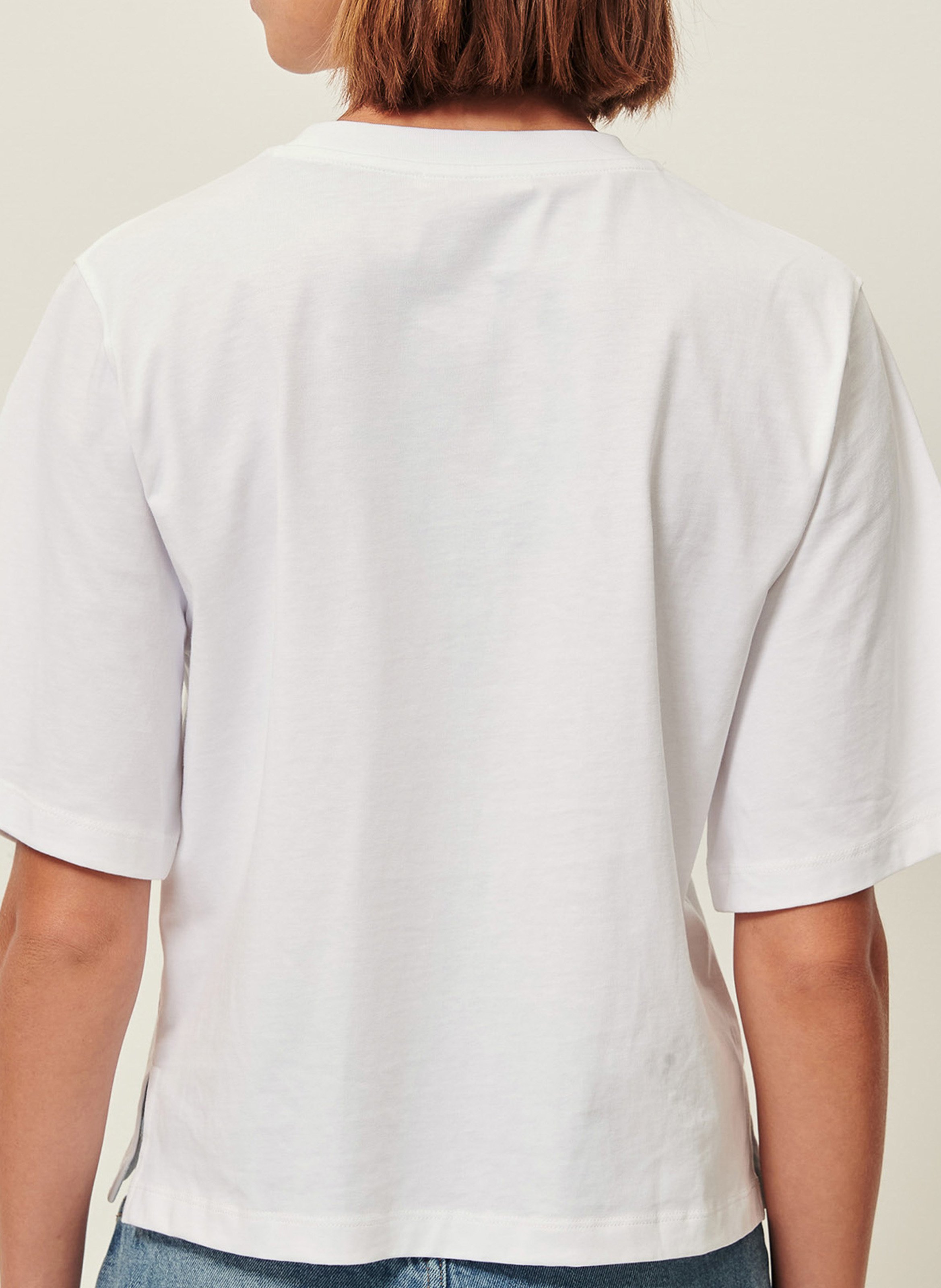 Tee-shirt col rond en coton doven SESSUN Blanc