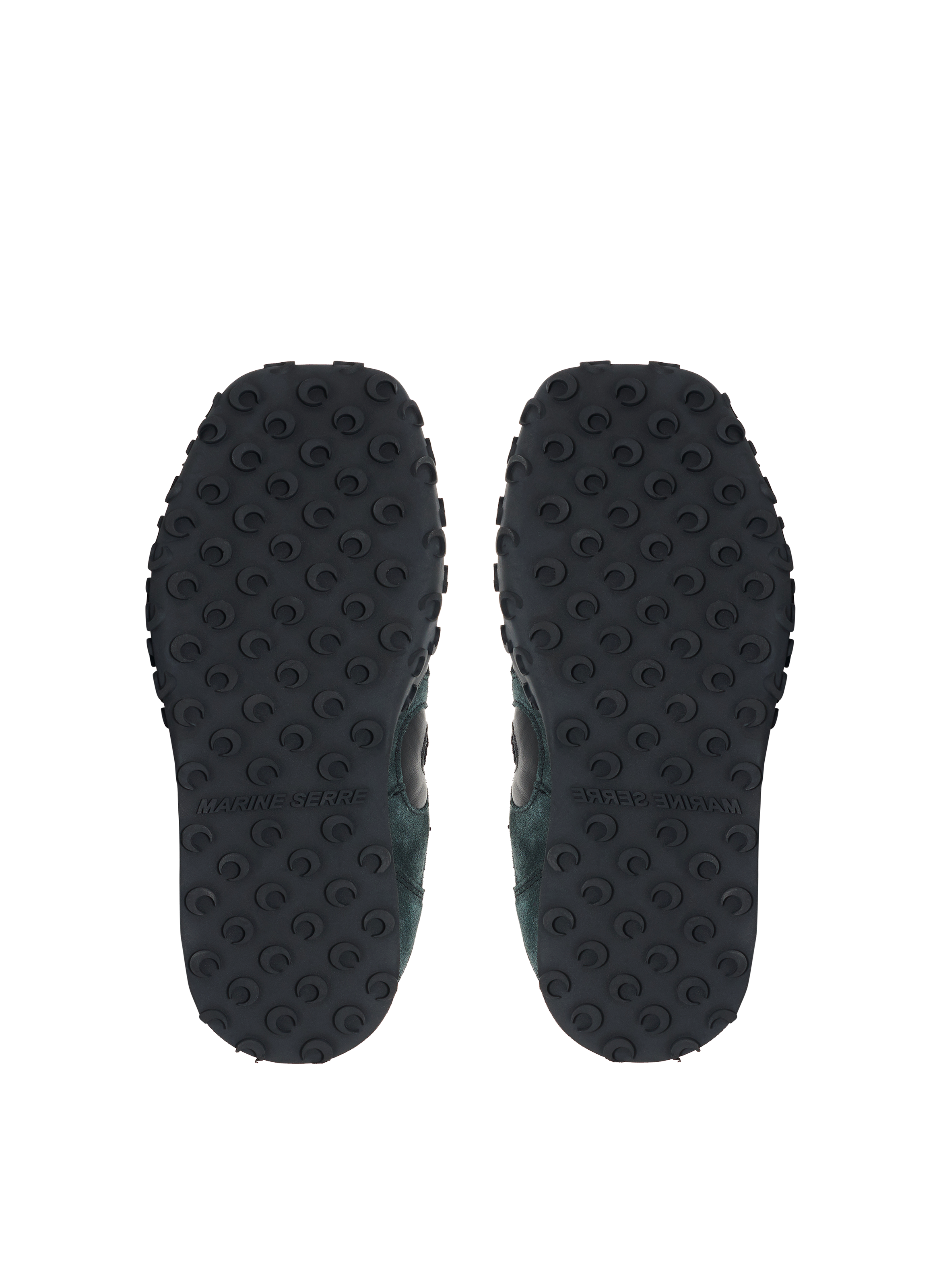 Baskets mules en cuir suédé MARINE SERRE Noir