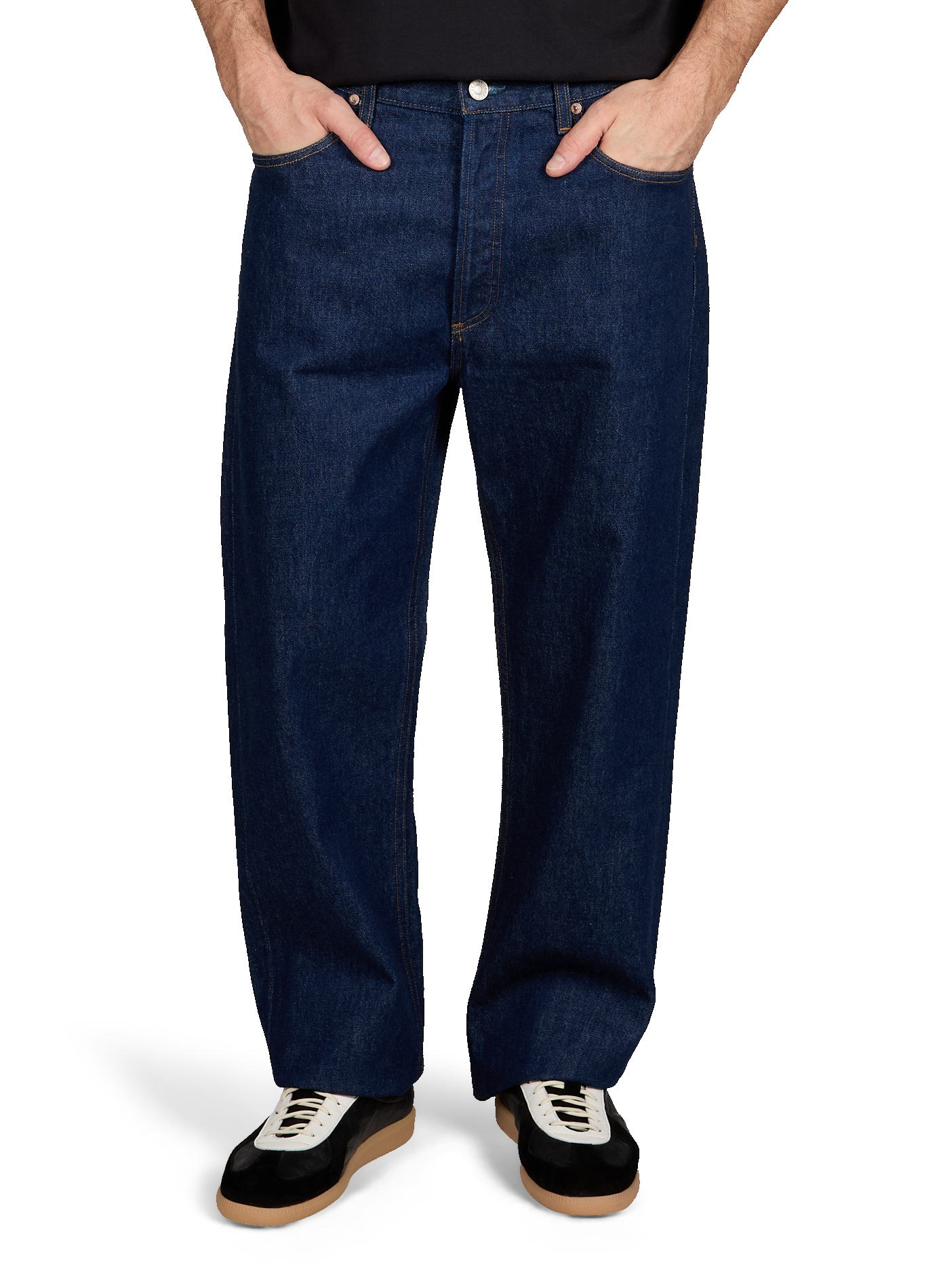 Five-pocket cotton blend jeans AGOLDE Blue