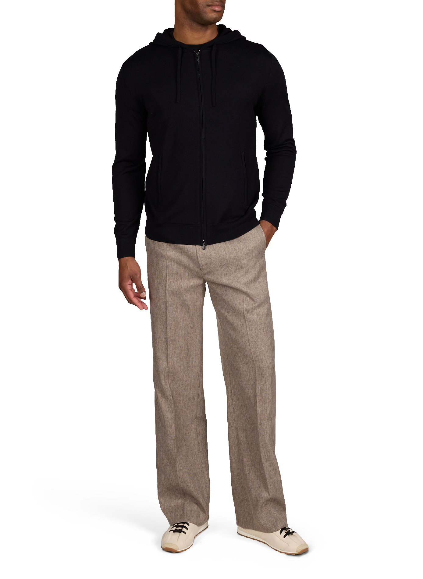 Cardigan con cappuccio in lana vergine EMPORIO ARMANI Blu