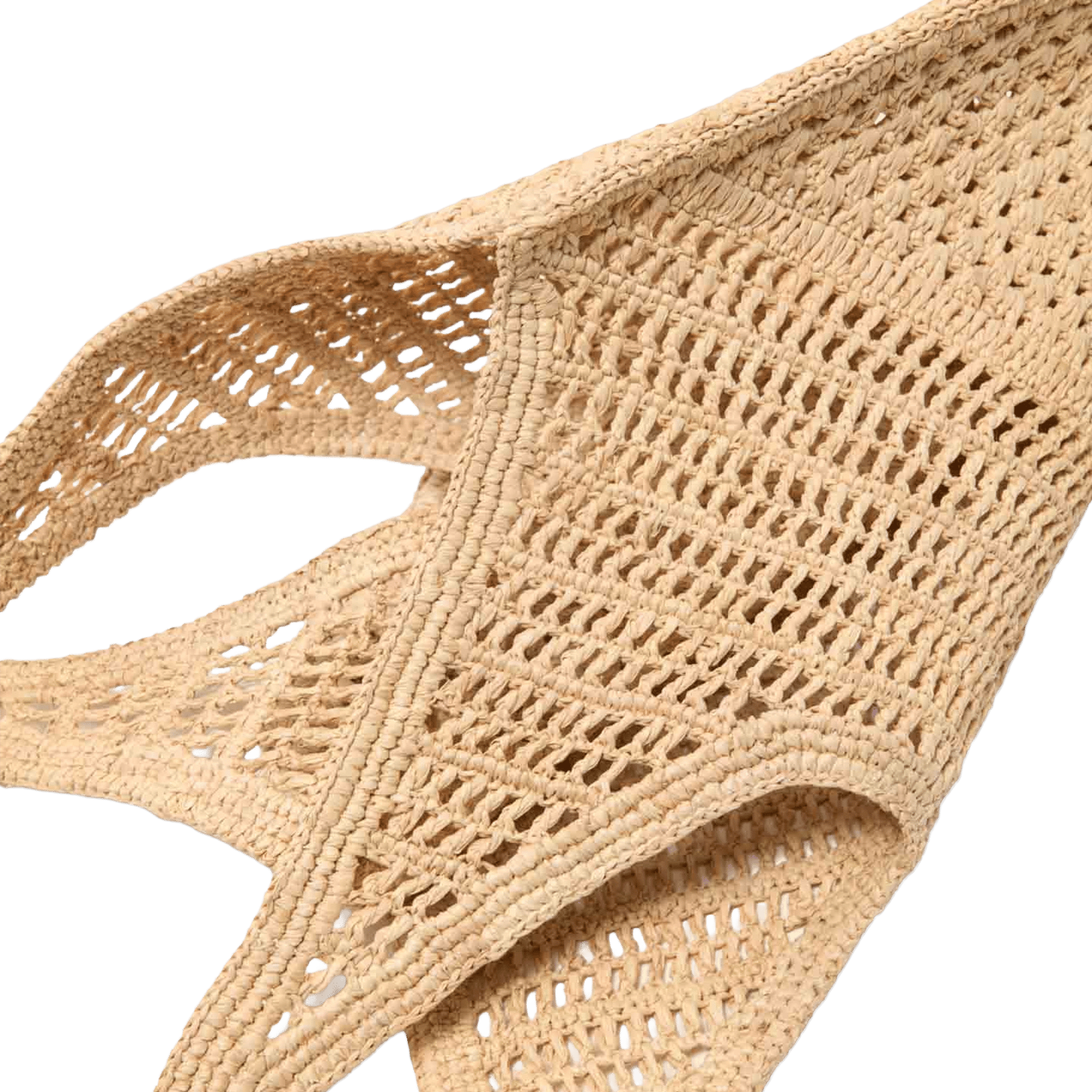 Sac porté épaule en raphia MAJE Beige