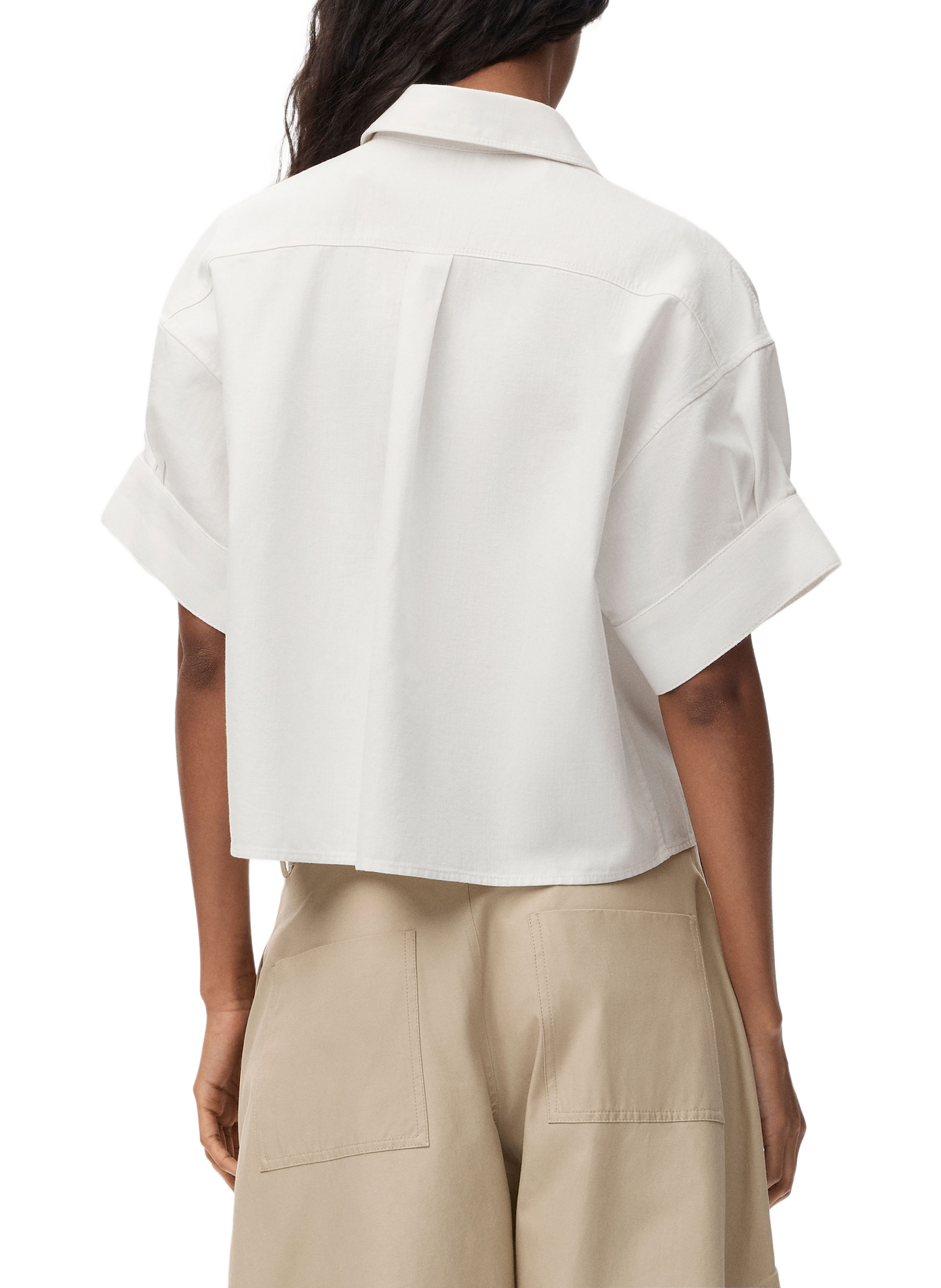 Short-sleeved denim shirt LOEWE White