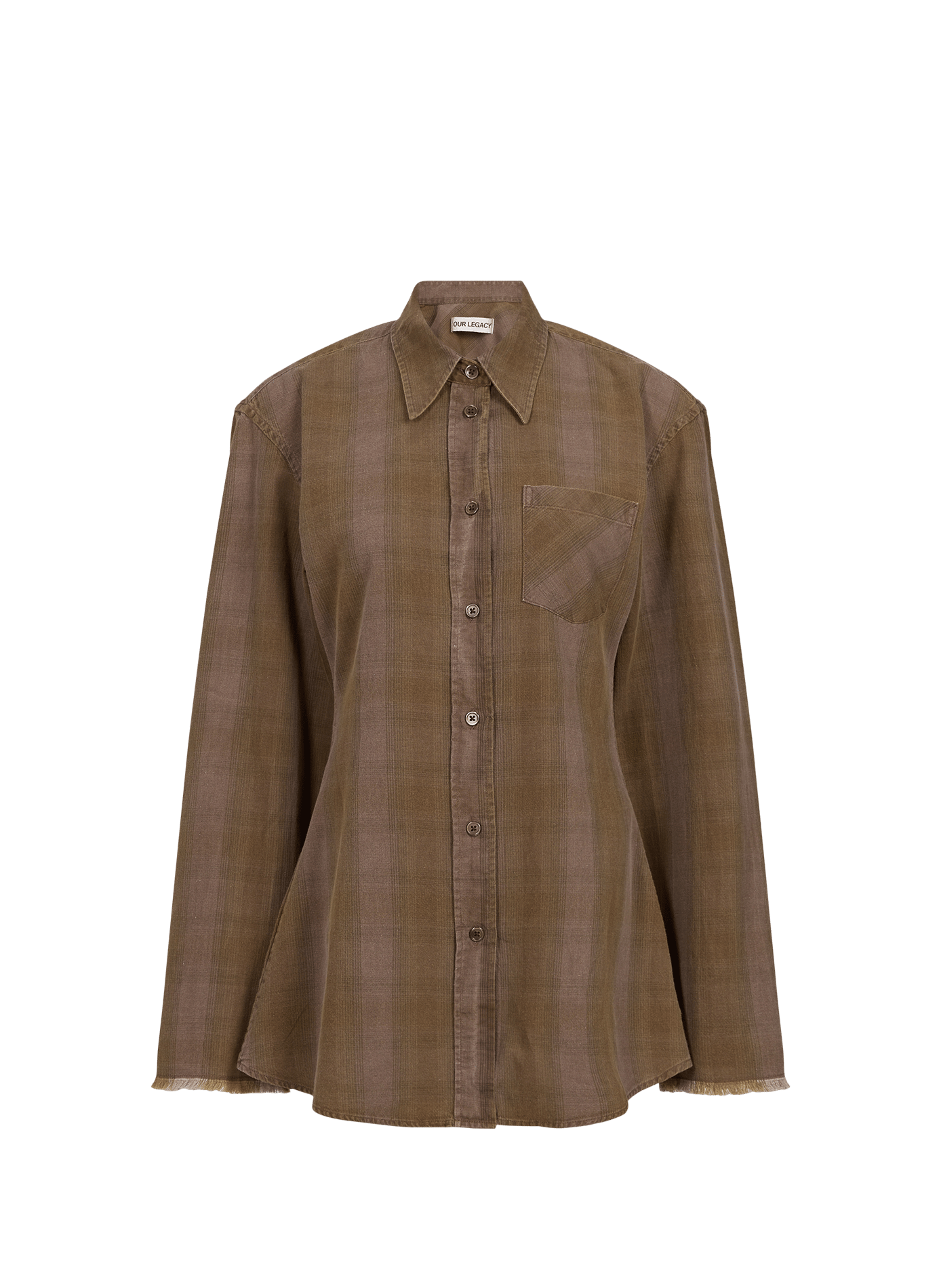Fitted checkered cotton shirt OUR LEGACY Multicolour