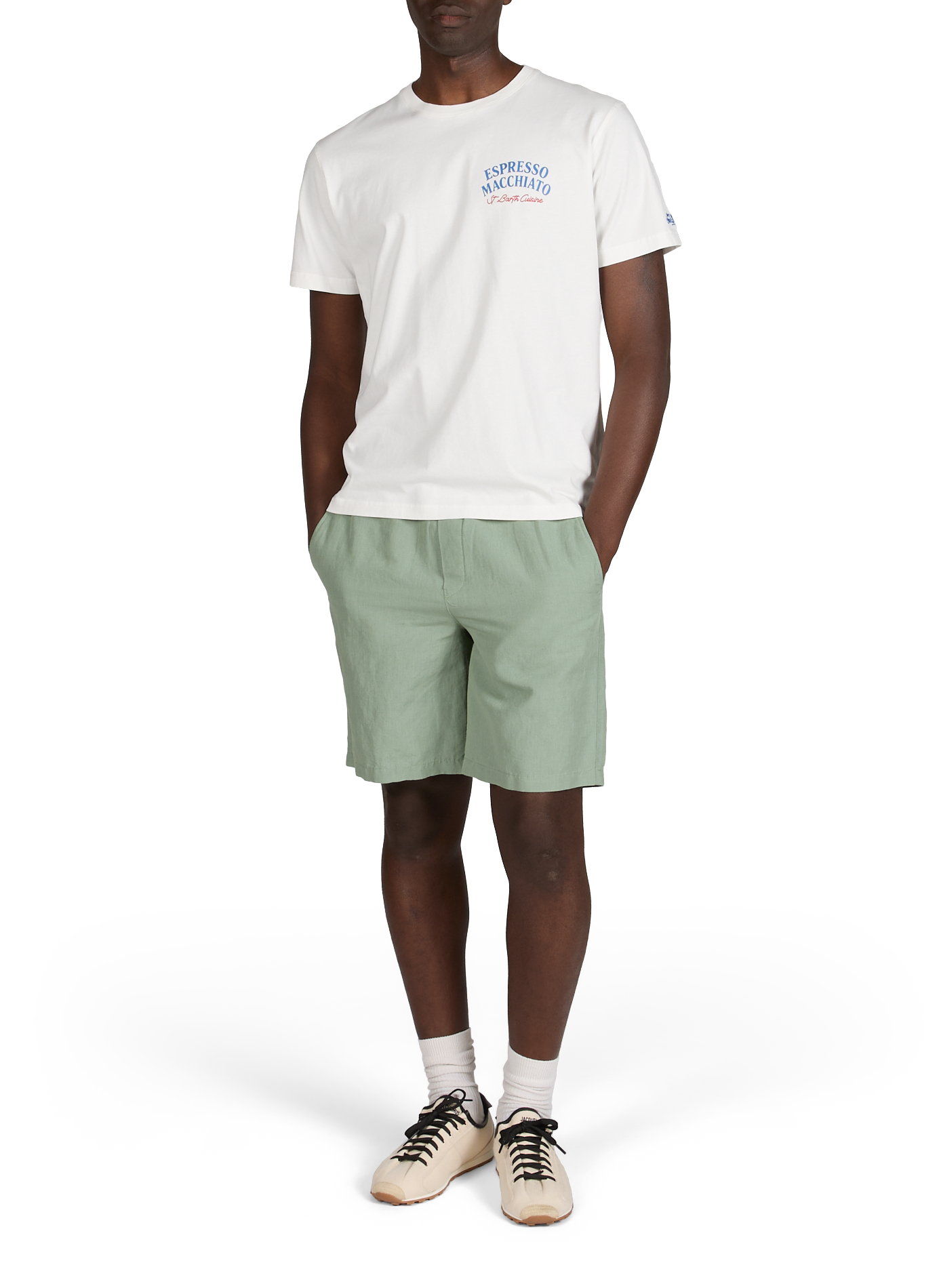 Straight cotton t-shirt MC2 SAINT BARTH Yellow