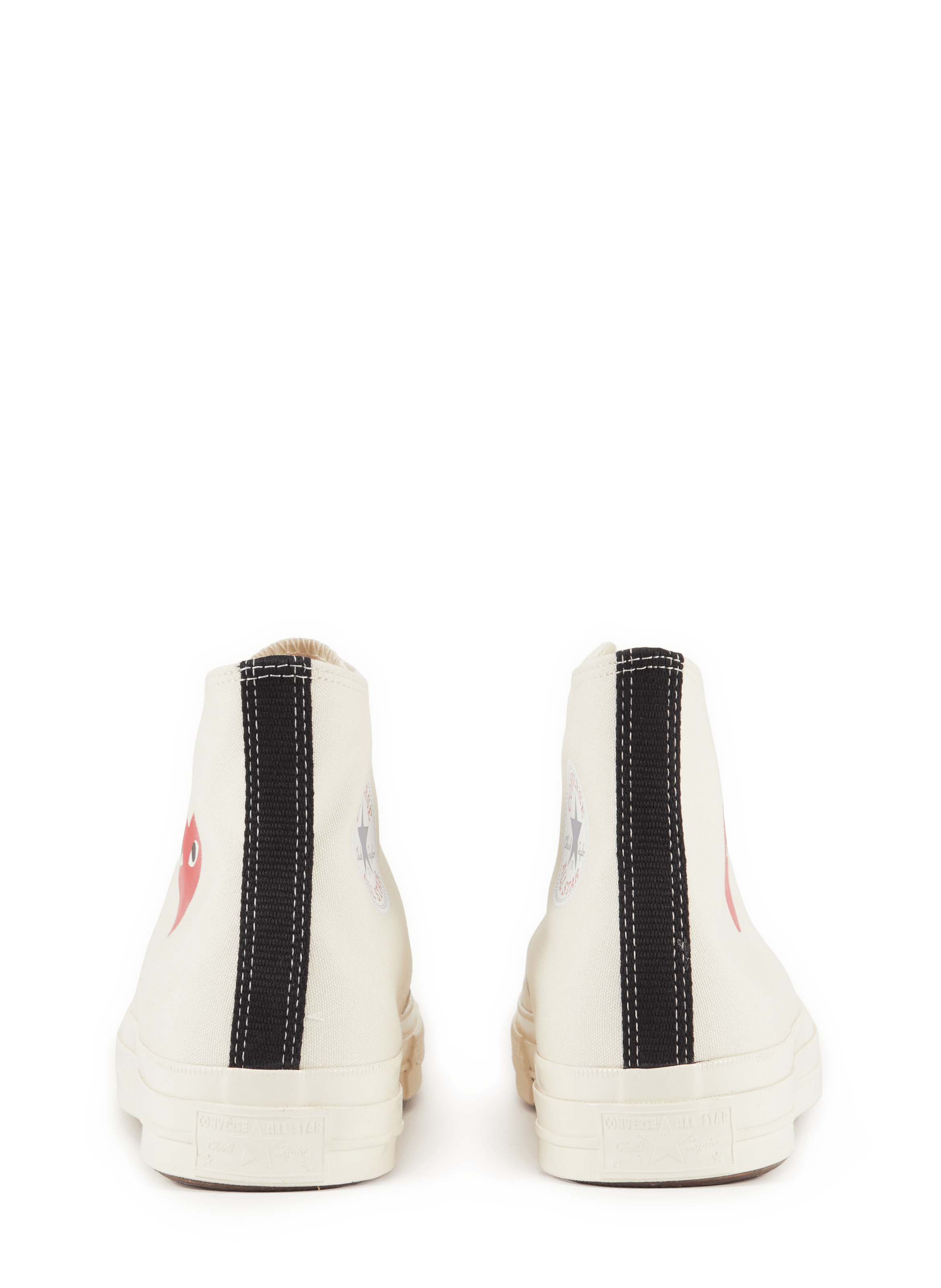 Baskets montantes en cuir COMME DES GARCONS PLAY Blanc