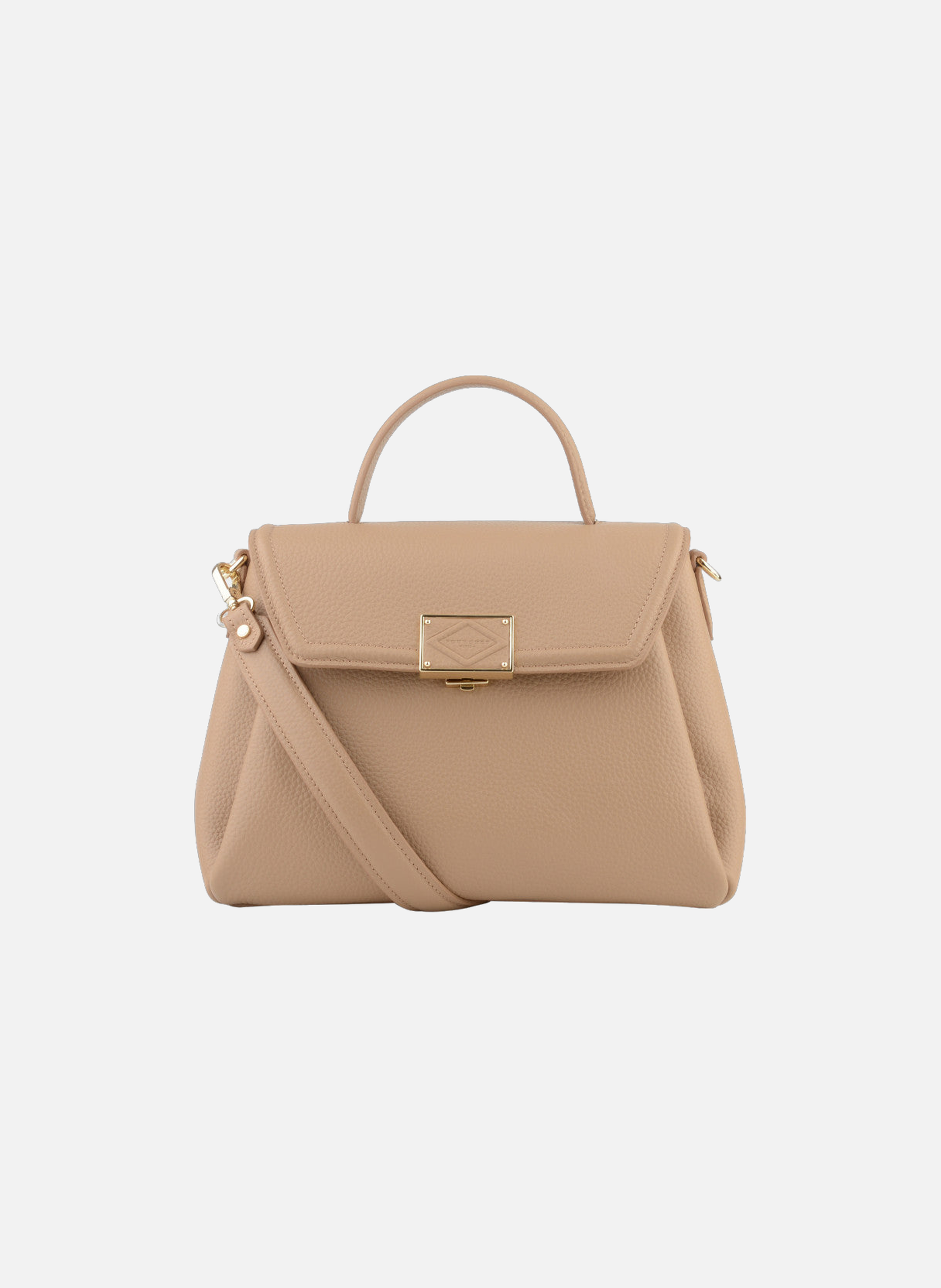 Carat | sac à main gm en cuir de vachette POURCHET Marron