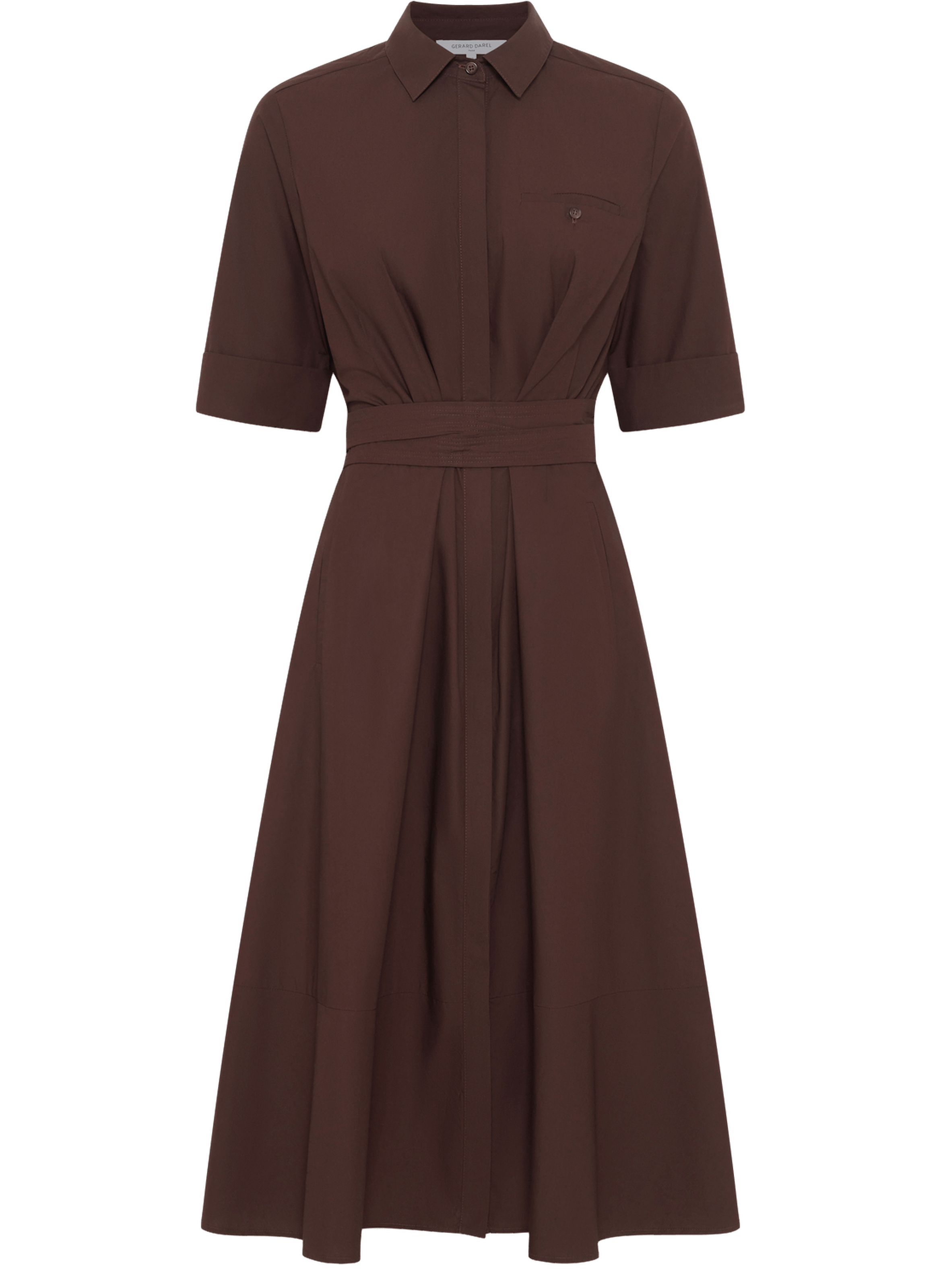 Robe chemise en coton - rana GERARD DAREL Marron
