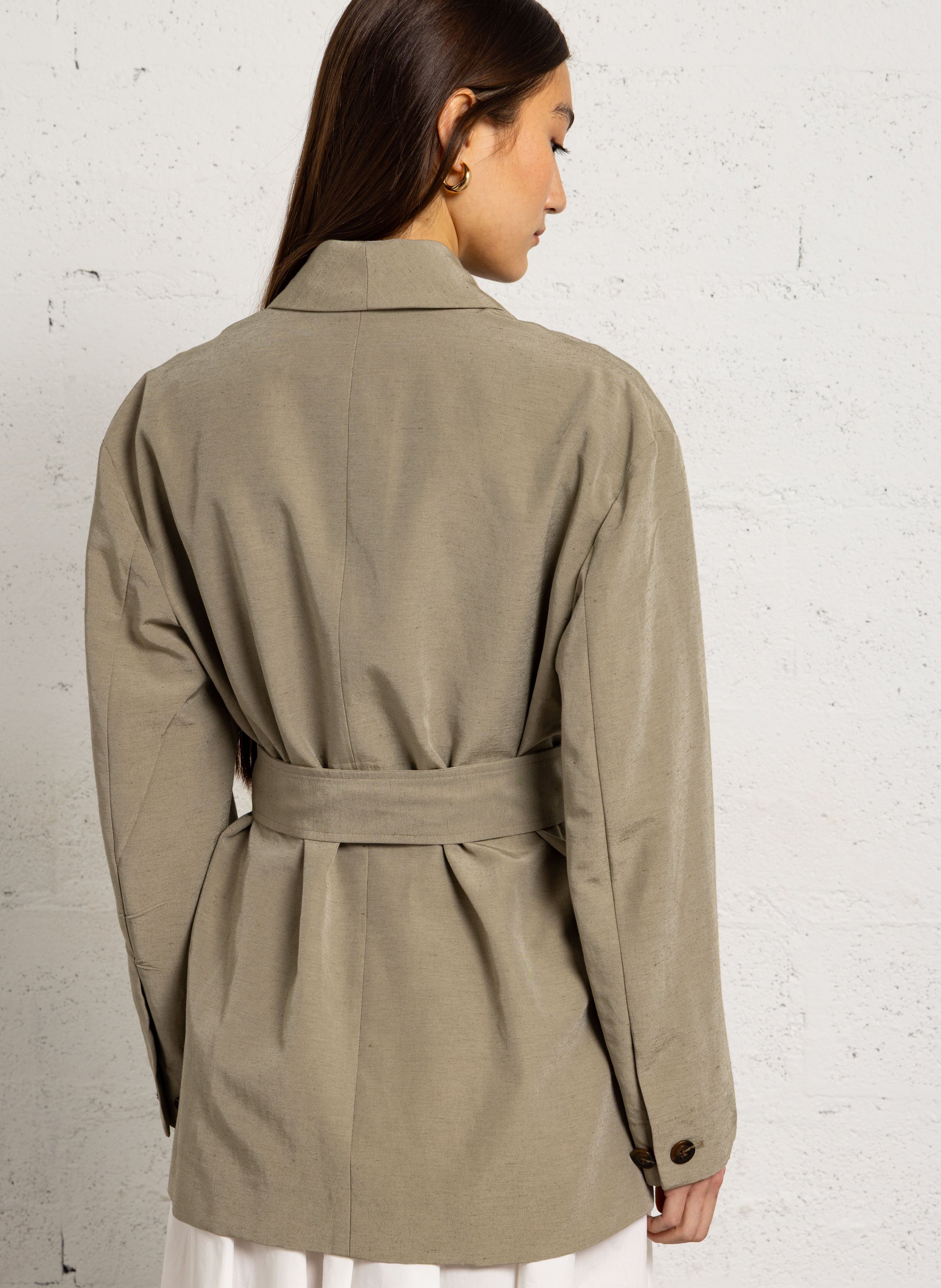Veste ceinturée ajustée come SOEUR Vert