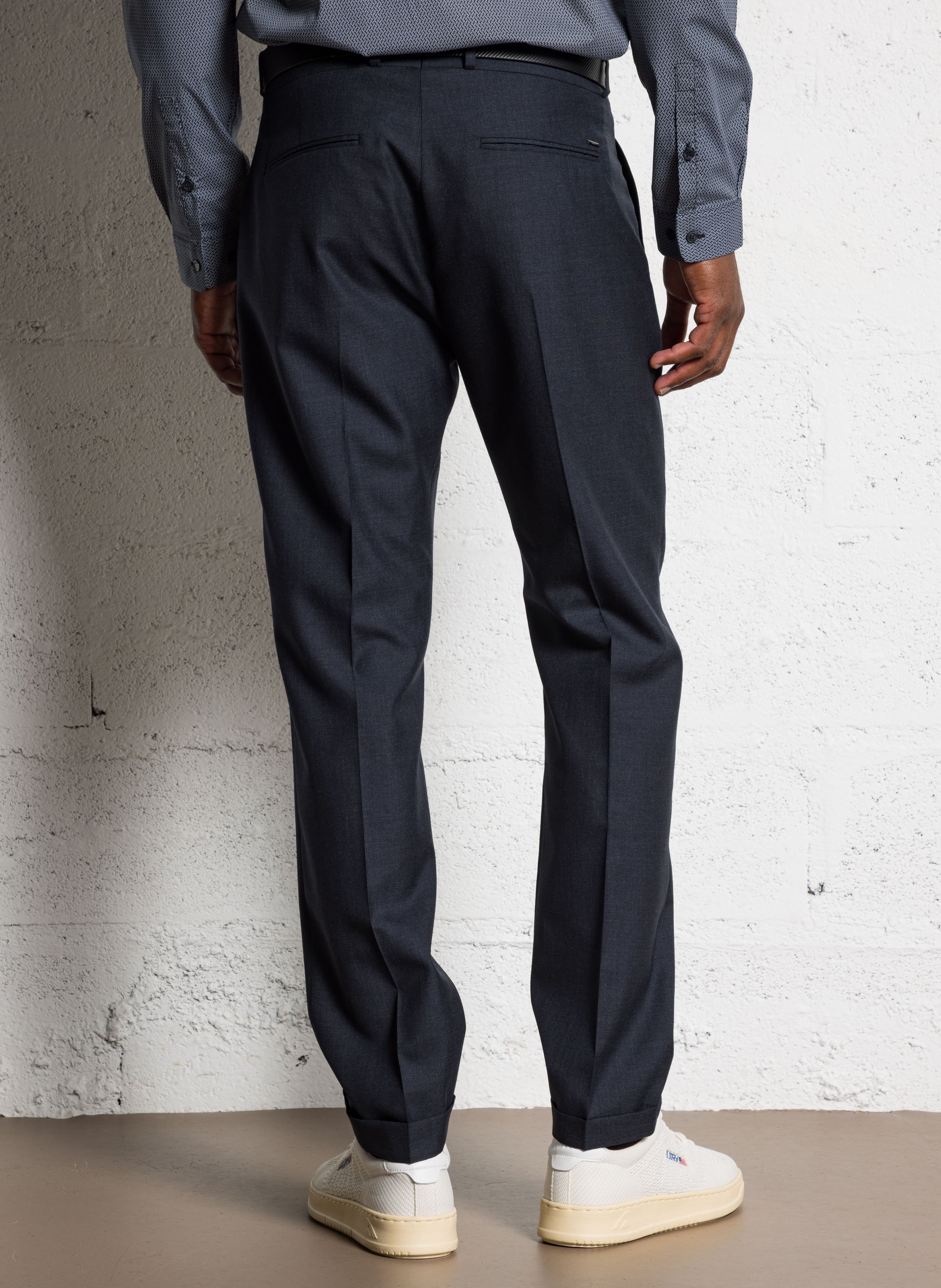 Pantalon de costume en laine IKKS Bleu