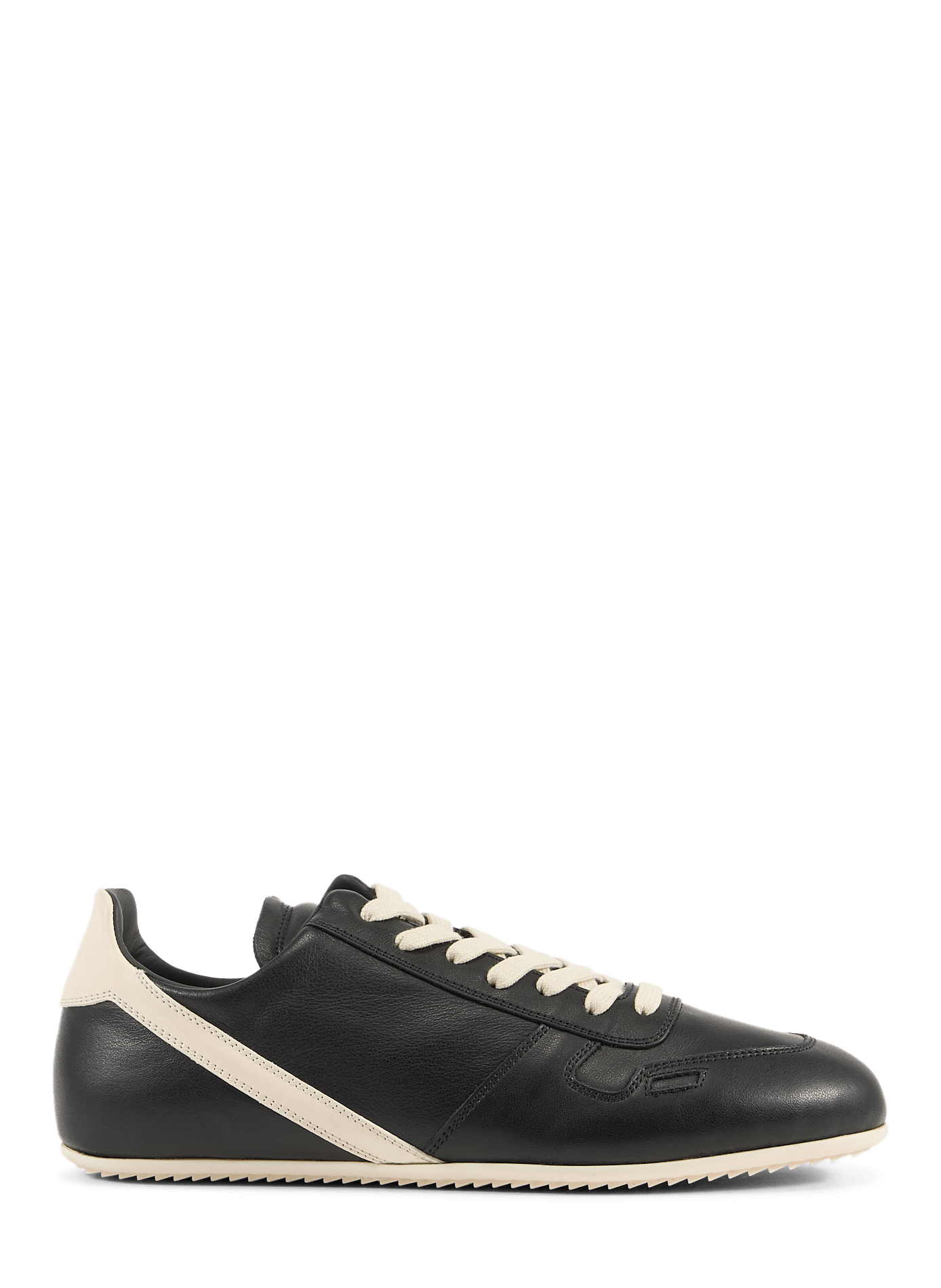 Baskets plates en cuir RICK OWENS Noir