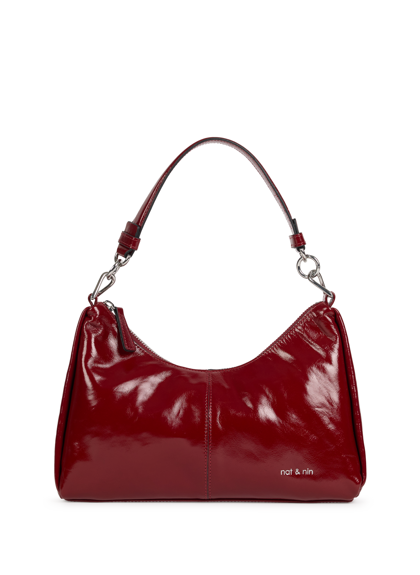 Sac à bandoulière Réjina en cuir NAT & NIN Rouge
