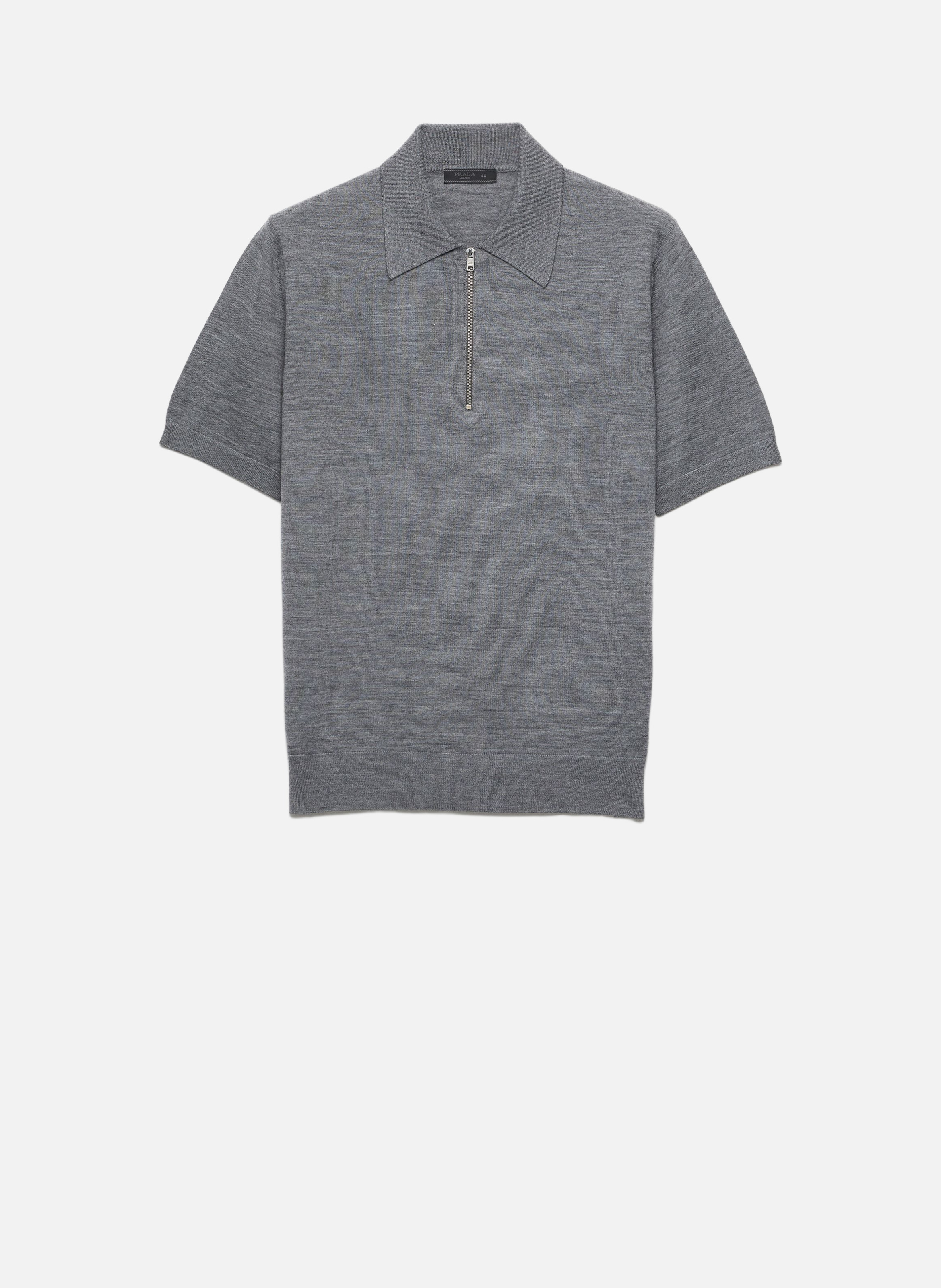 Polo en laine extra fine PRADA Gris