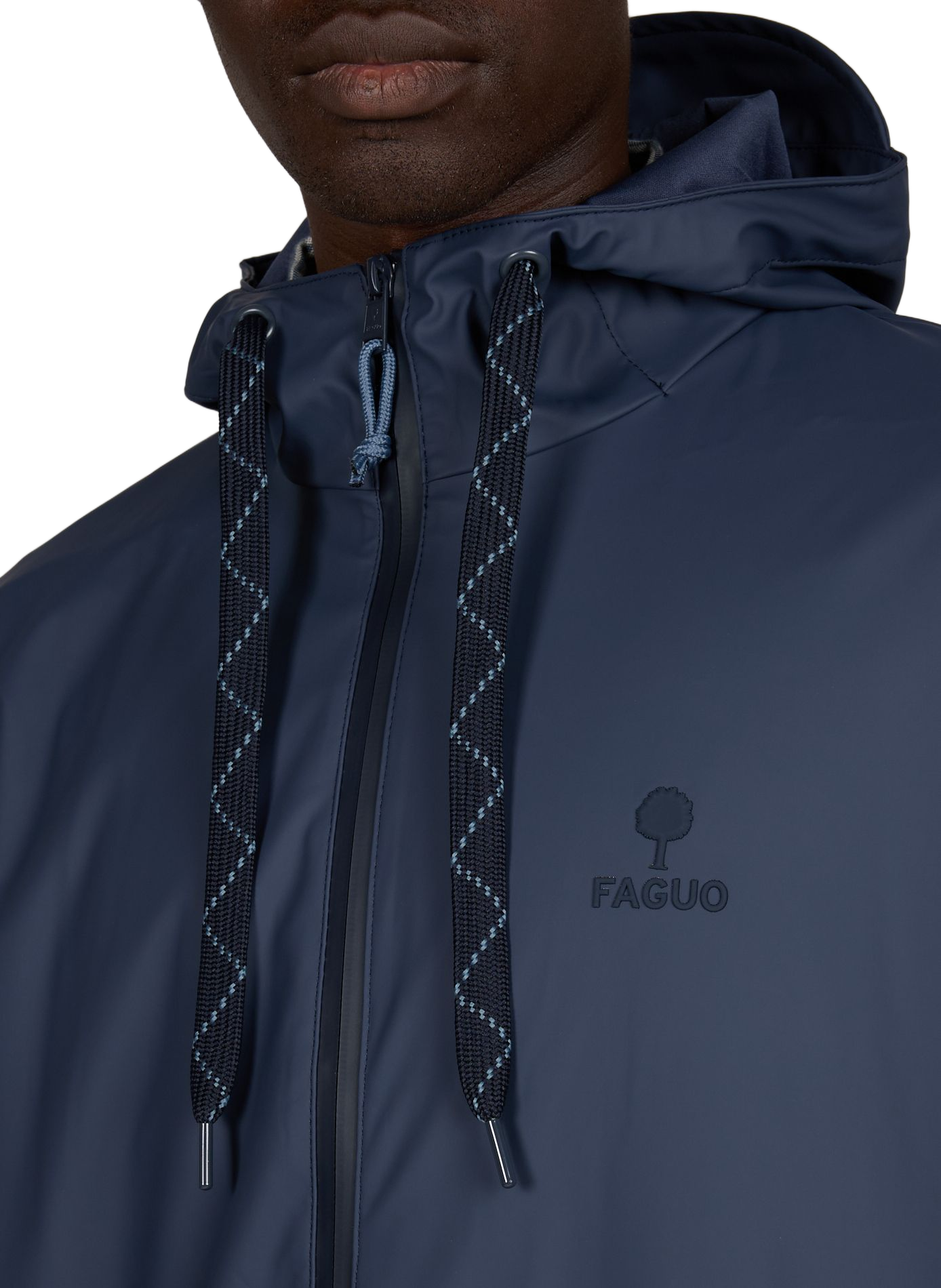 Imperméable droit à capuche FAGUO Bleu