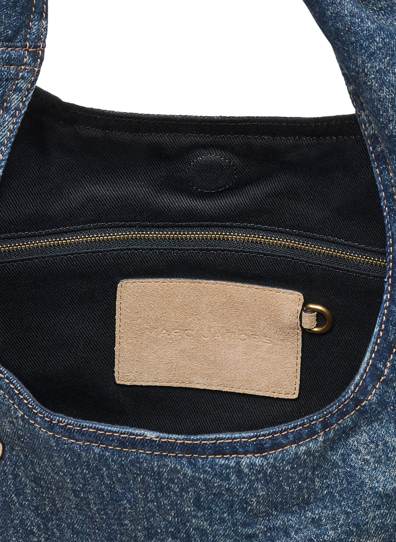 Tasche aus Baumwoll-Denim und Wildleder im Cargo-Stil MARC JACOBS Blau