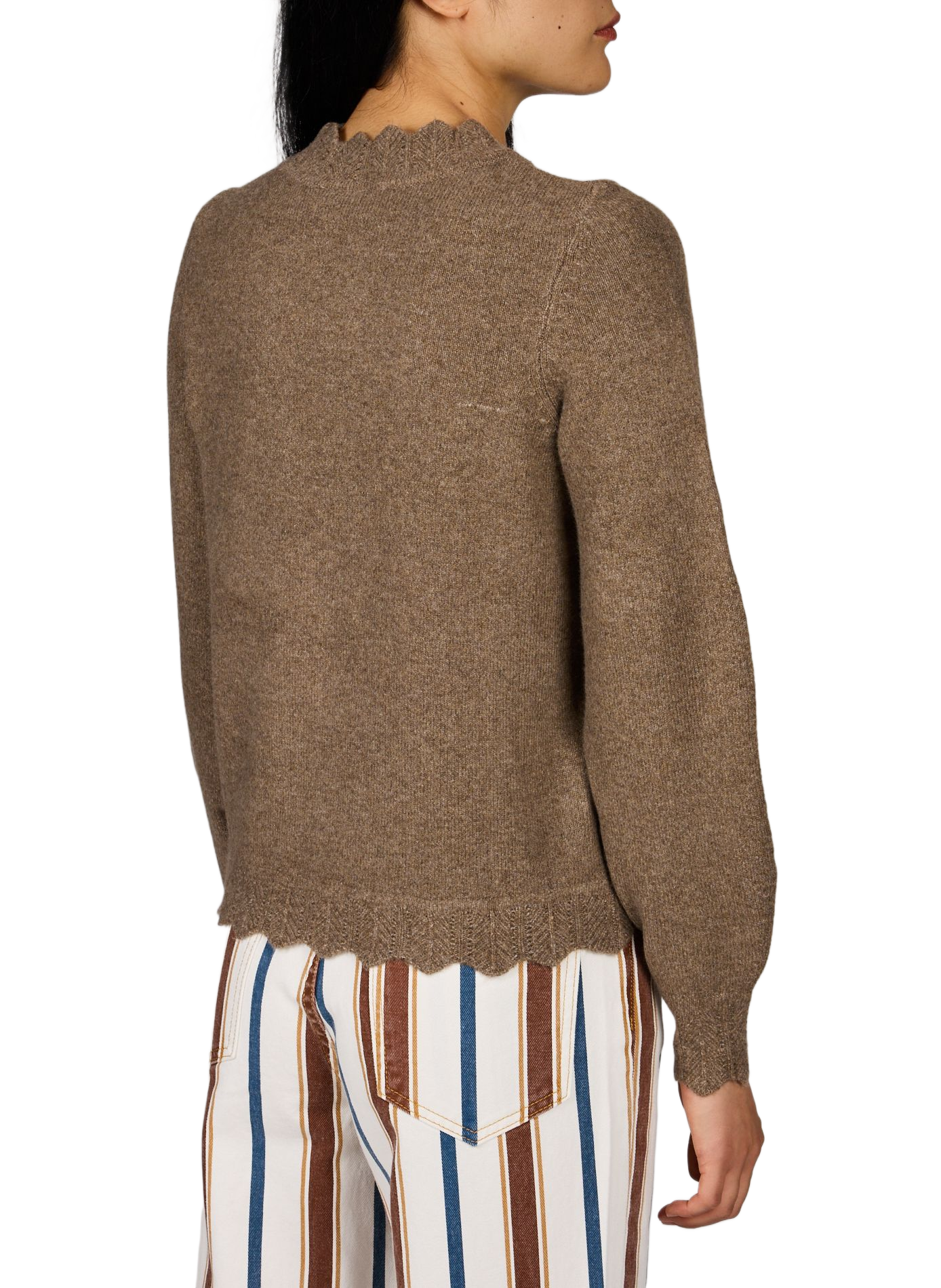 Gerader Pullover mit Stehkragen VILA Braun