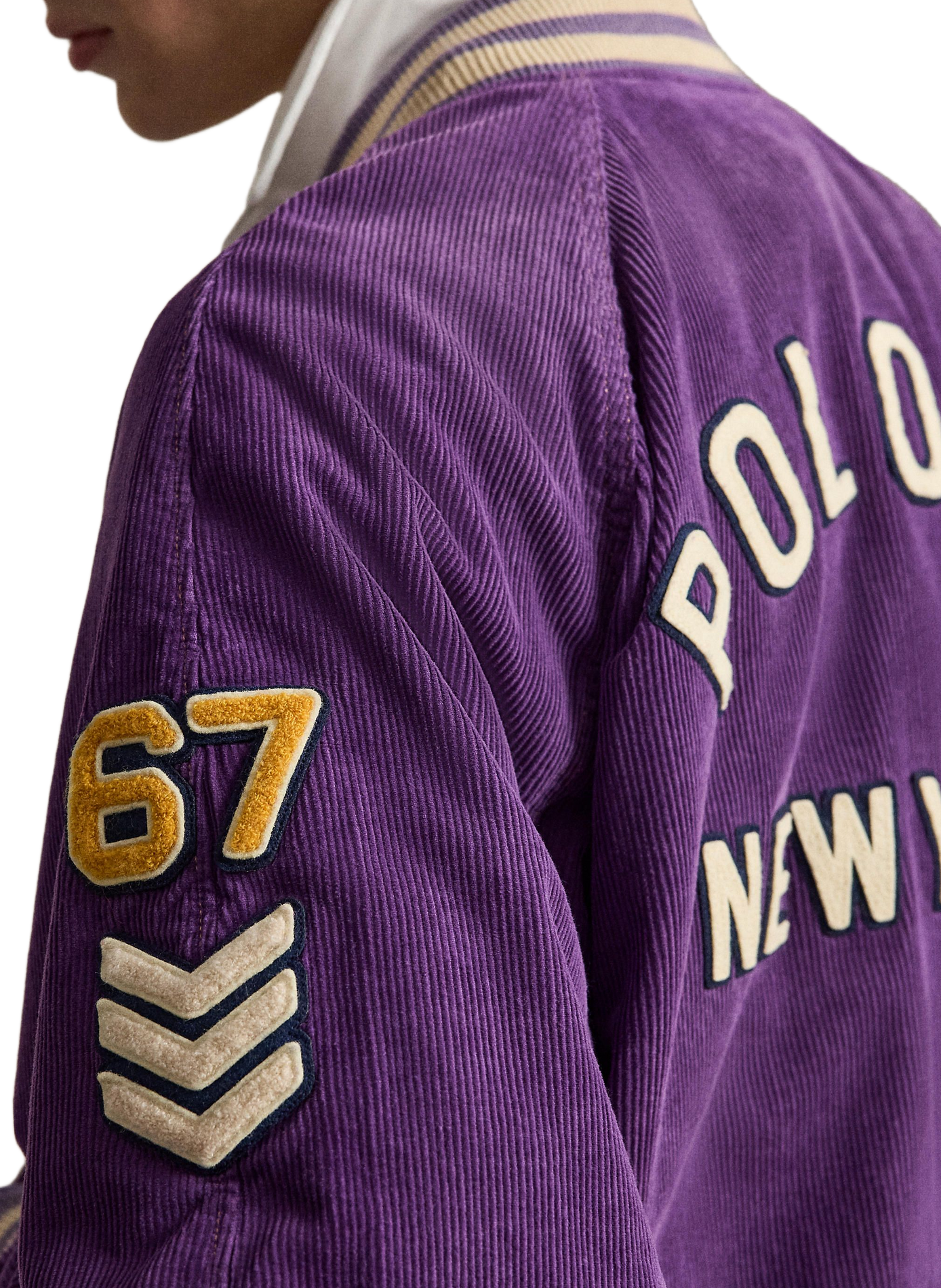 Blouson ample col rond en coton POLO RALPH LAUREN Violet