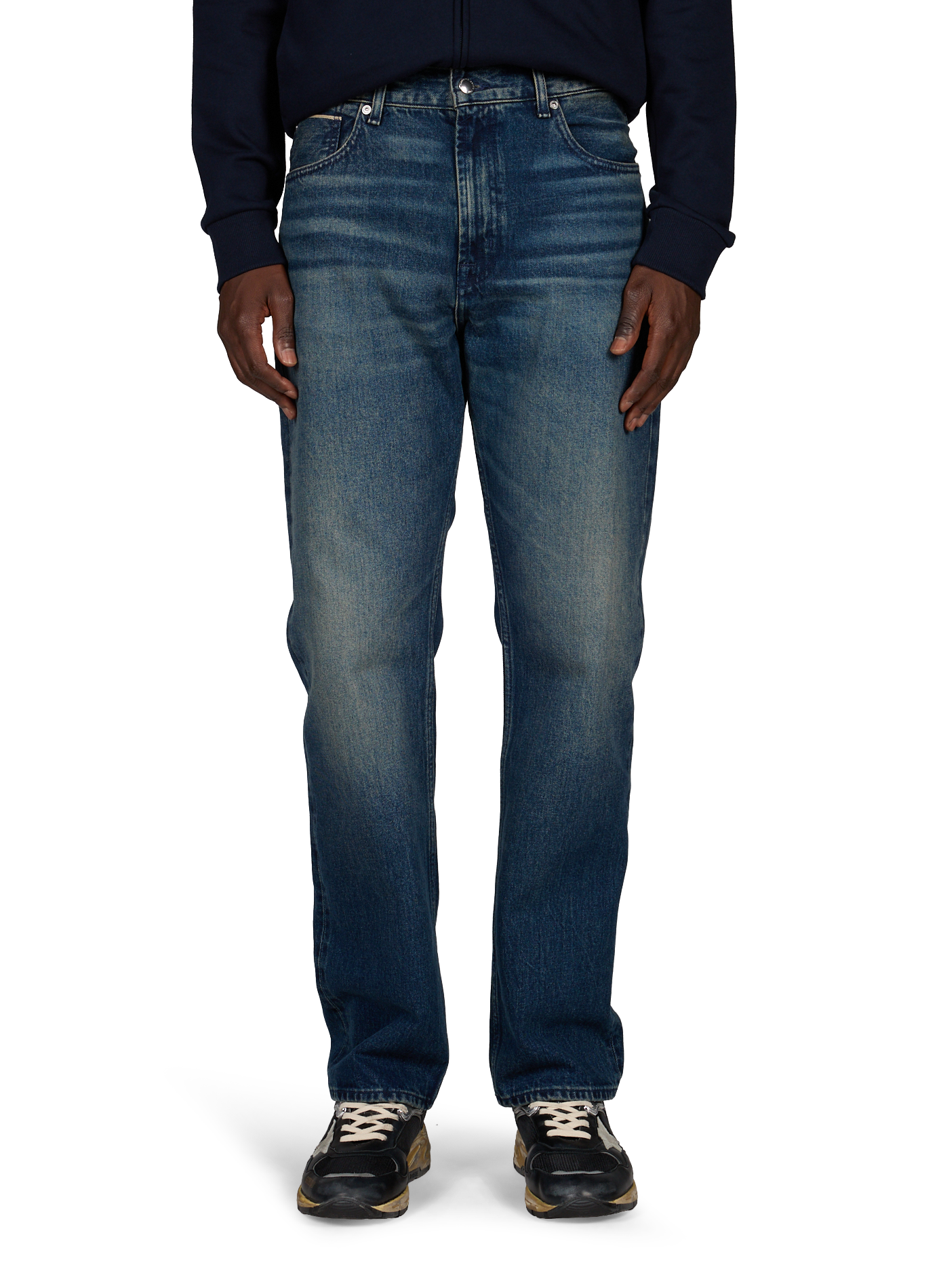 Jean large délavé en denim de coton 7 FOR ALL MANKIND