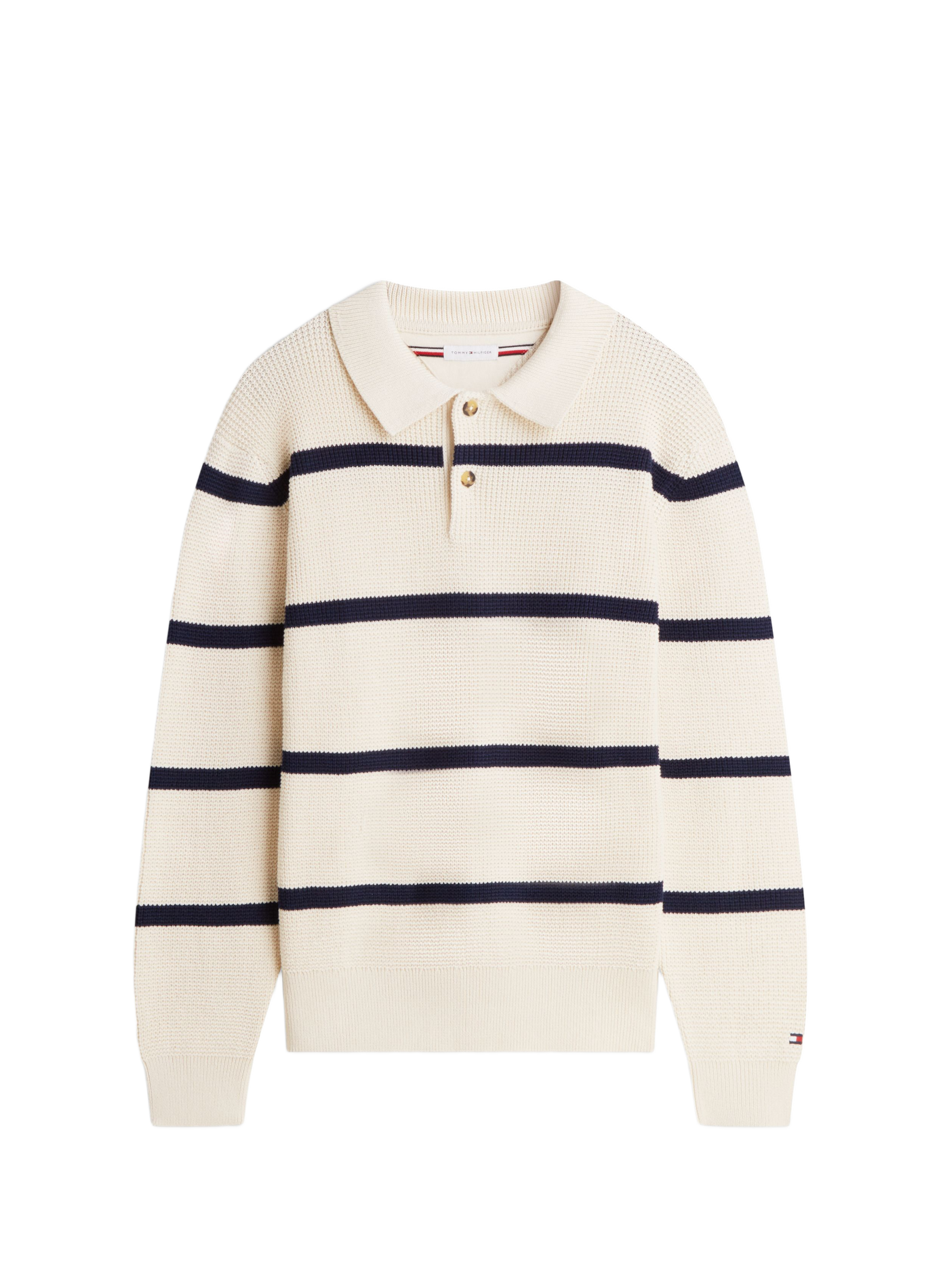 Pull col polo droit à rayures TOMMY HILFIGER Multicolore