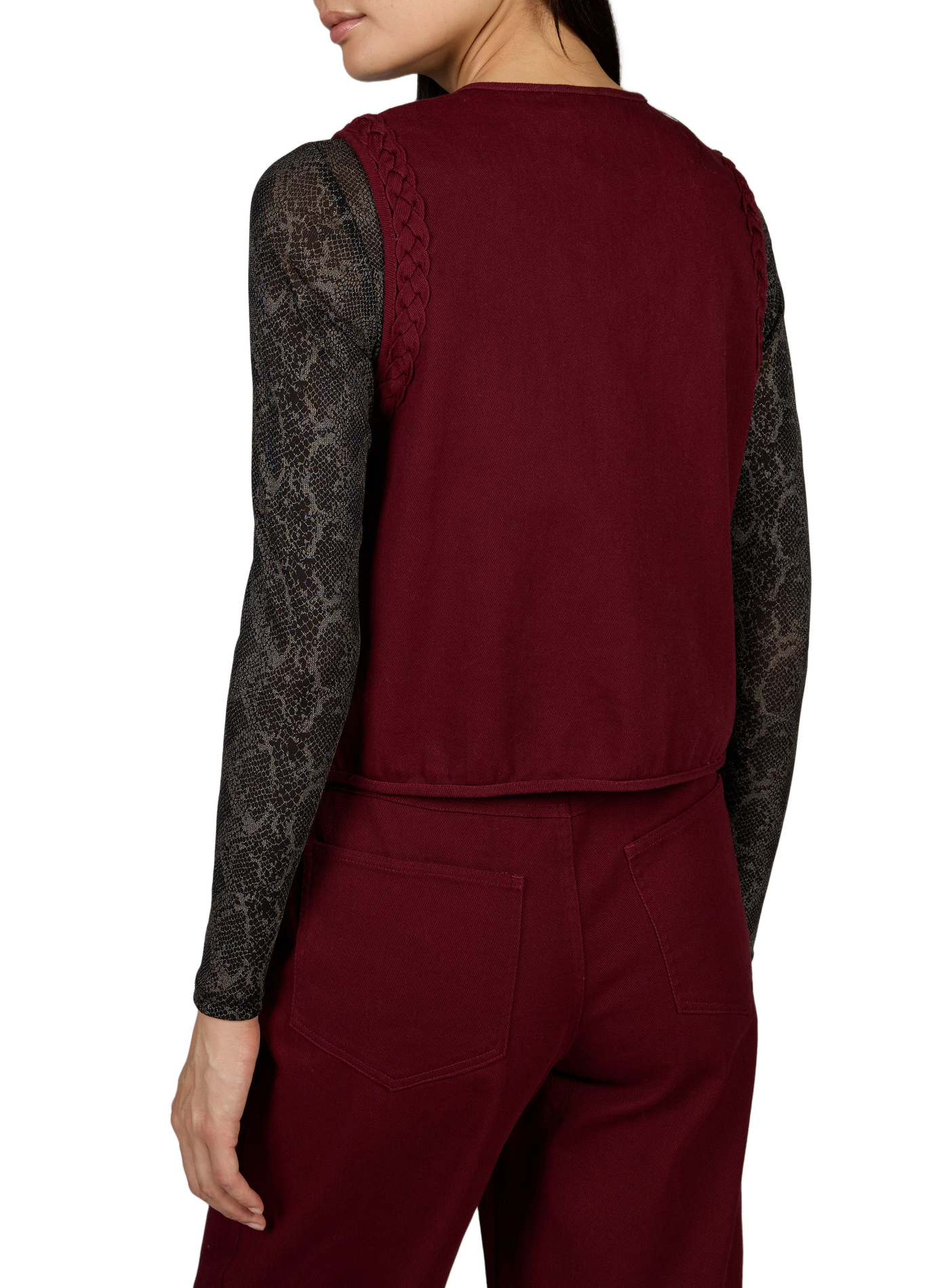 Emmy sleeveless cotton blend vest VILA Red