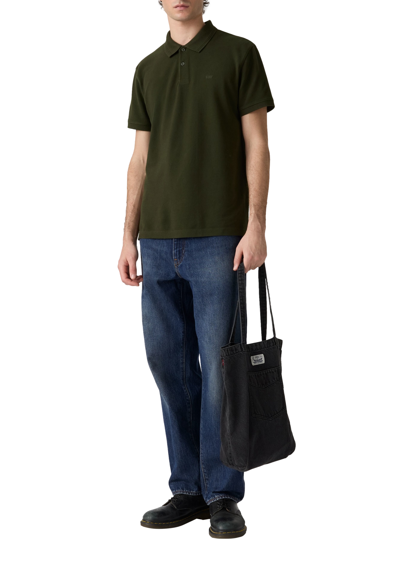 Straight cotton polo shirt LEVI'S Green