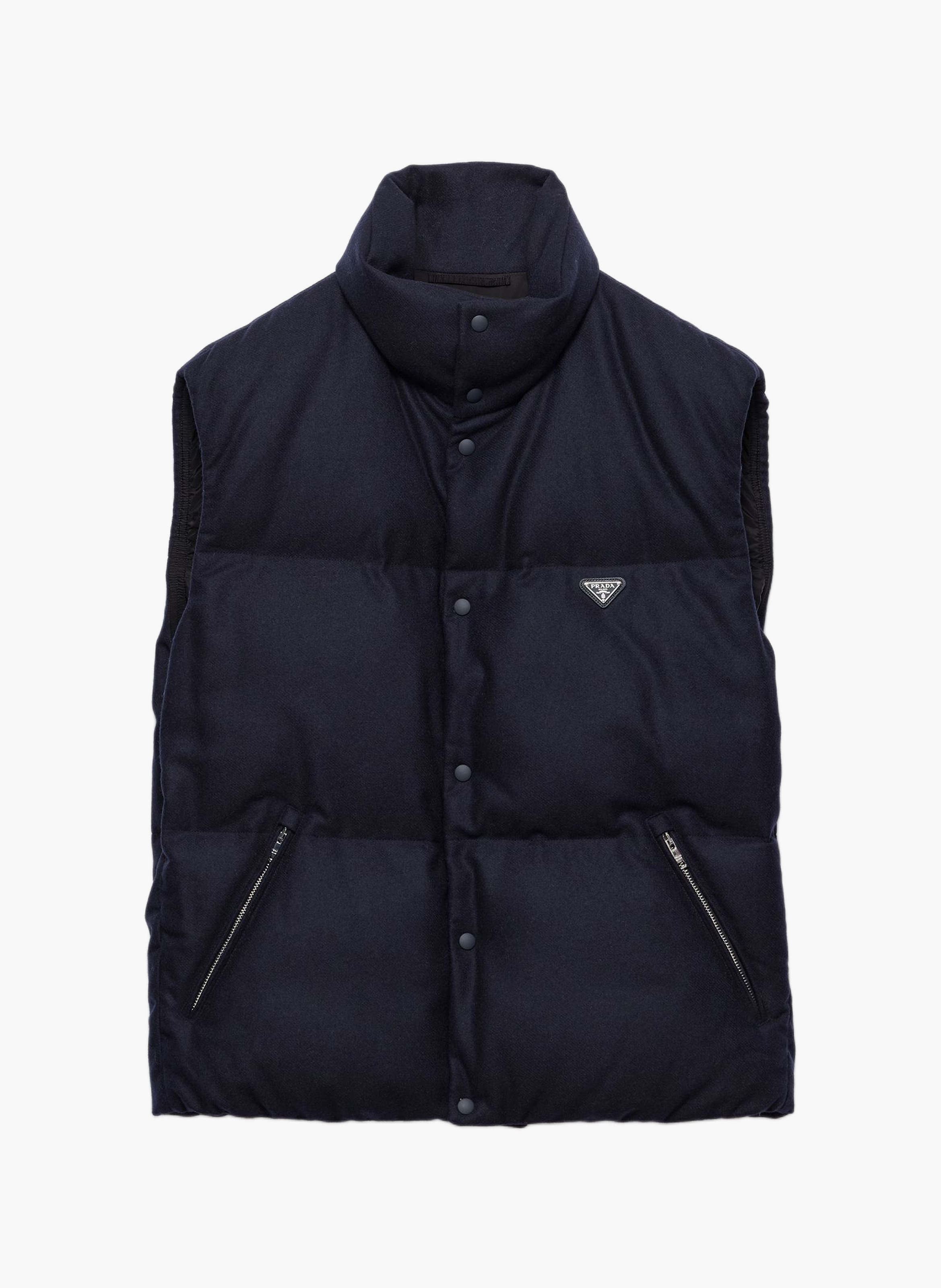 Gilet en duvet re-wool PRADA Bleu