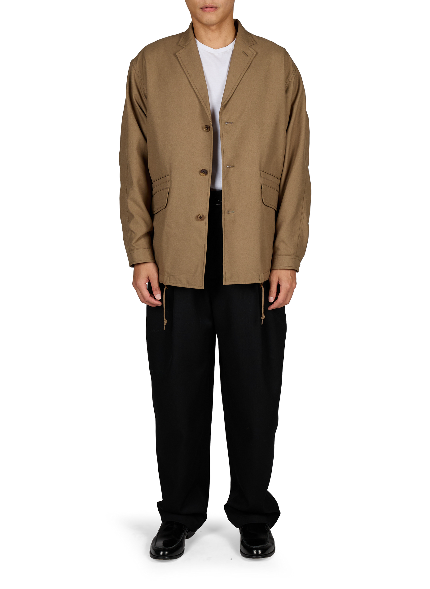 Solid Oversized Jacket COMME DES GARCONS HOMME Beige