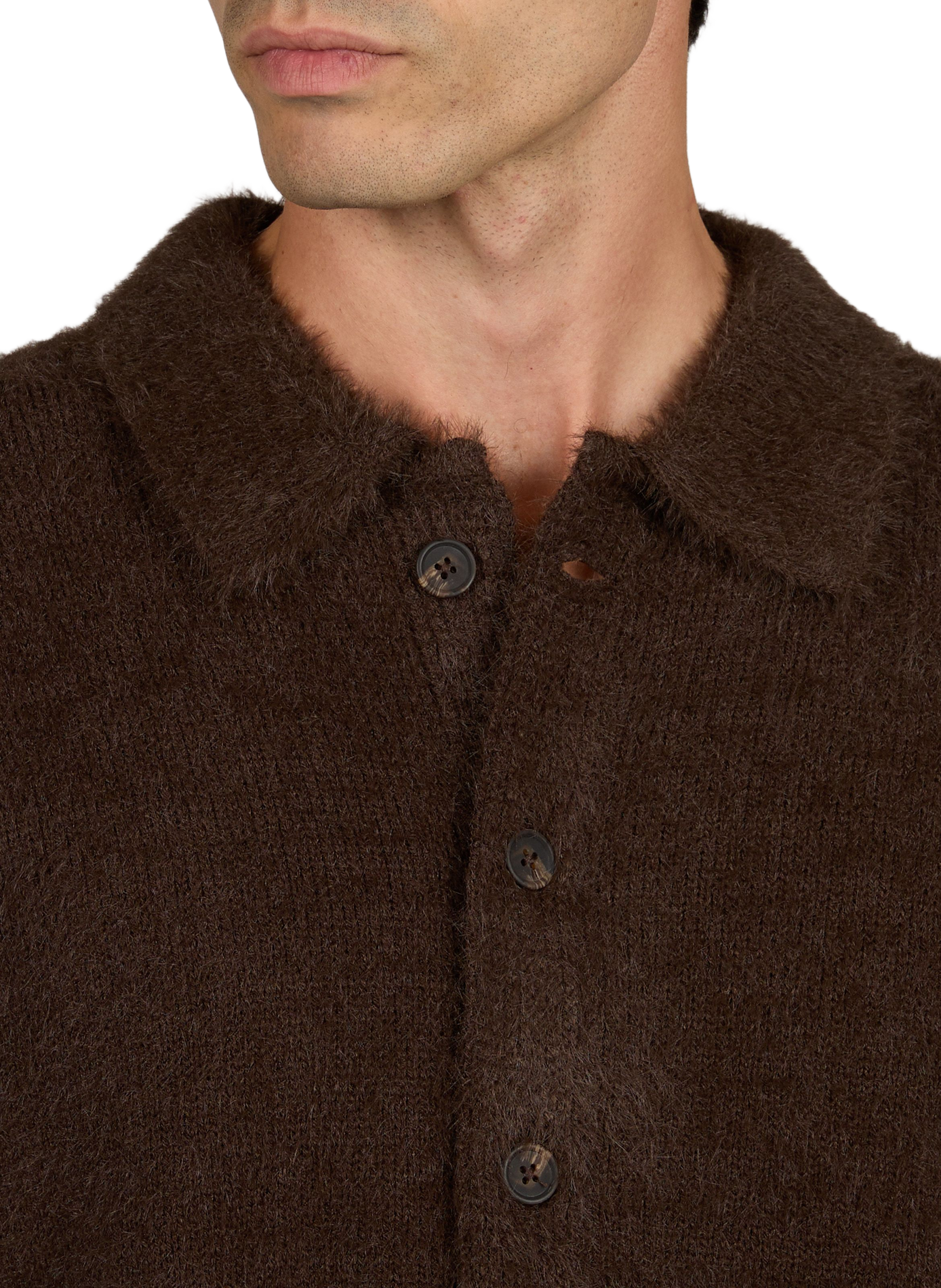Rechtvallend vest met lange mouwen FARAH Bruin
