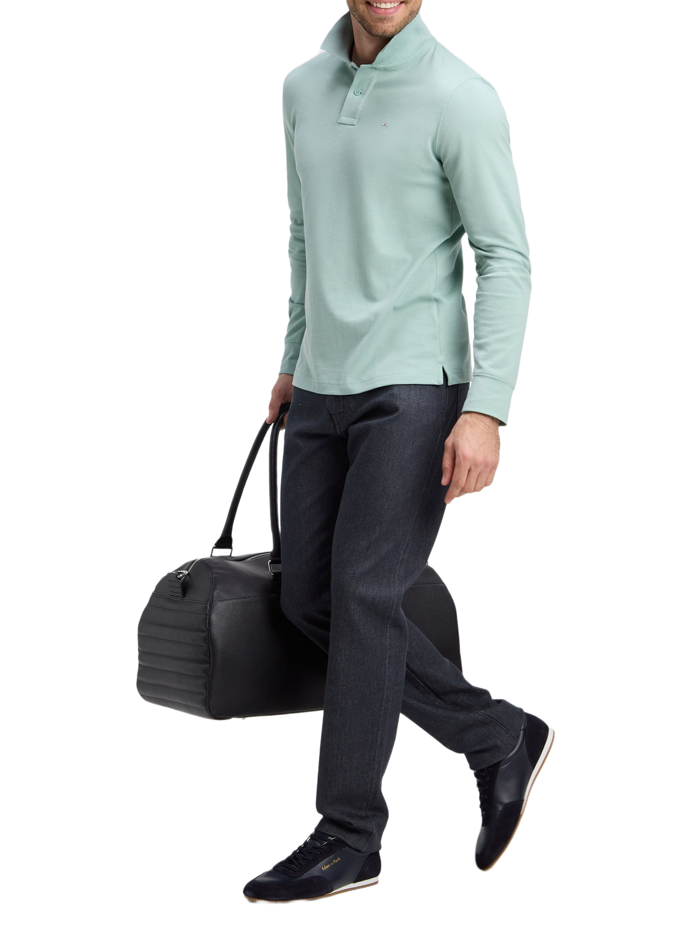 Gerader Jeans aus Baumwollmischung EDEN PARK Grau