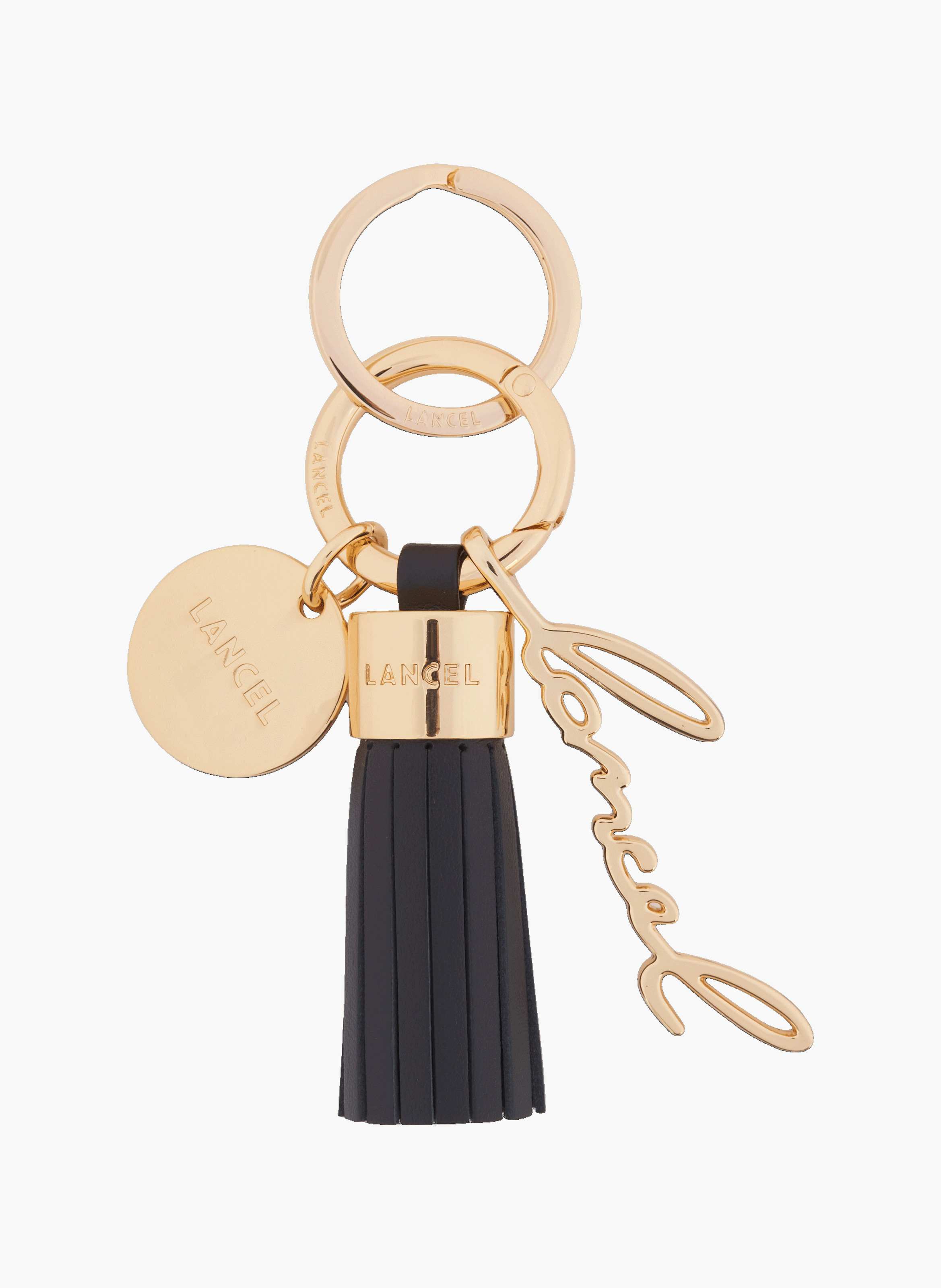 Sleutelhanger van Lancel's Premier Flirt in leer LANCEL Zwart