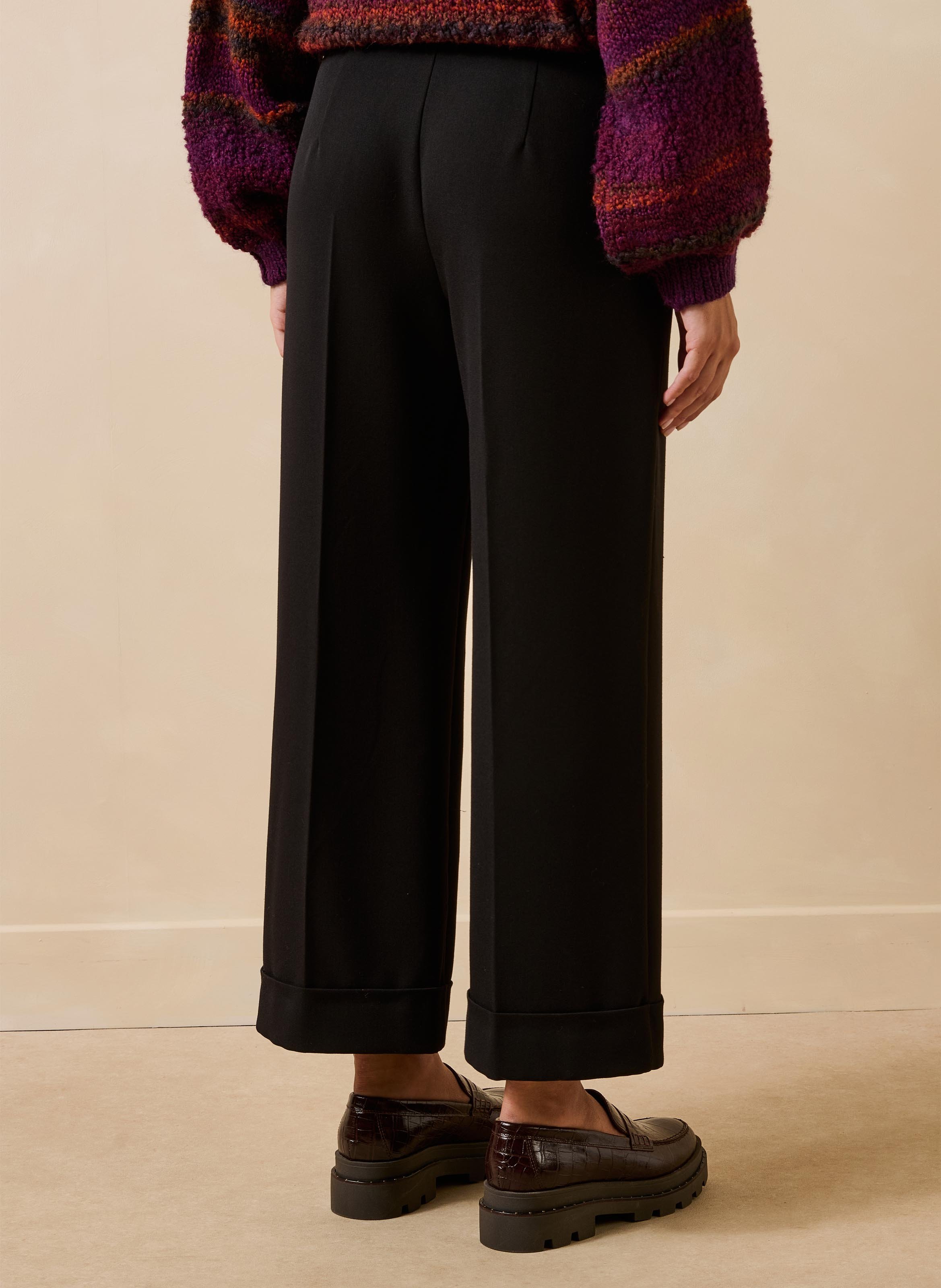 Wijde hoge taille broek LA FEE MARABOUTEE Zwart