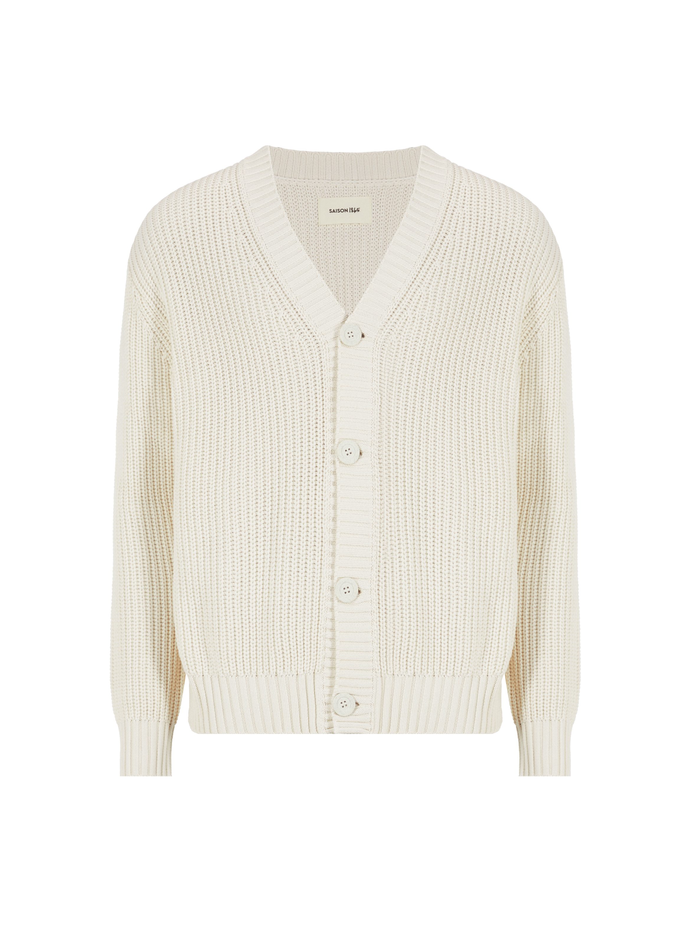 Cardigan en tricot CAR LON BOTON Ecru