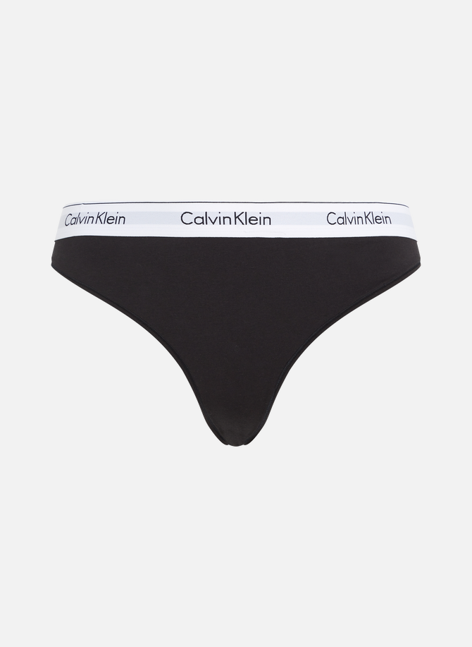 CALVIN KLEIN cotton logo thong