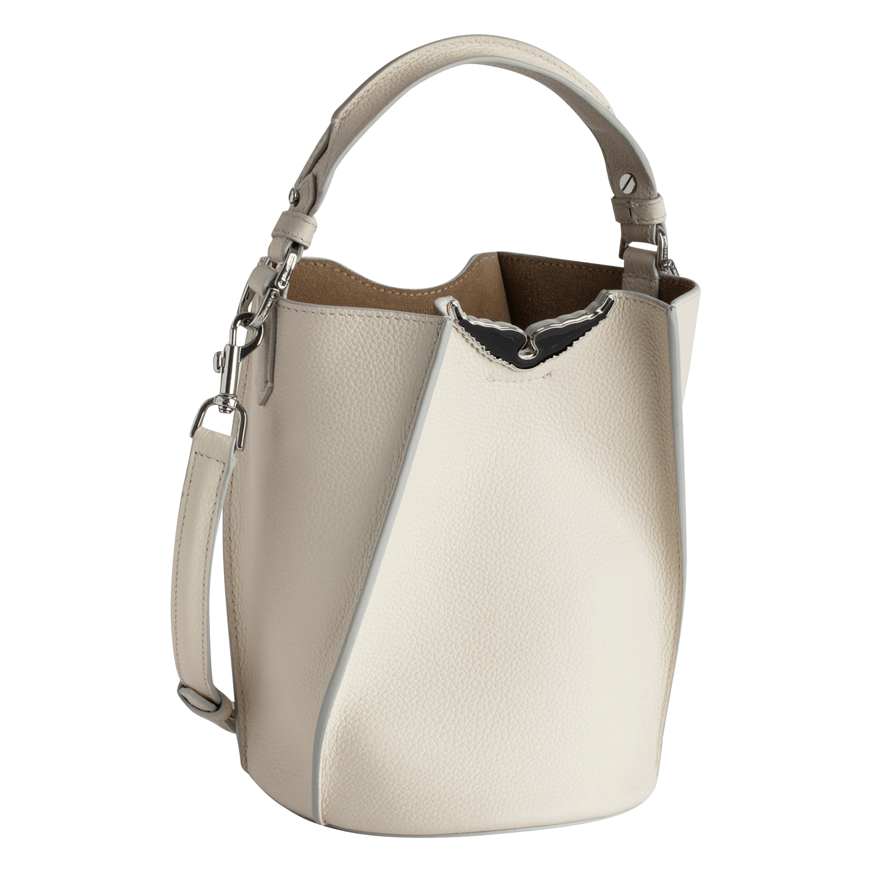 Sac seau en cuir grainé borderline ZADIG&VOLTAIRE Blanc
