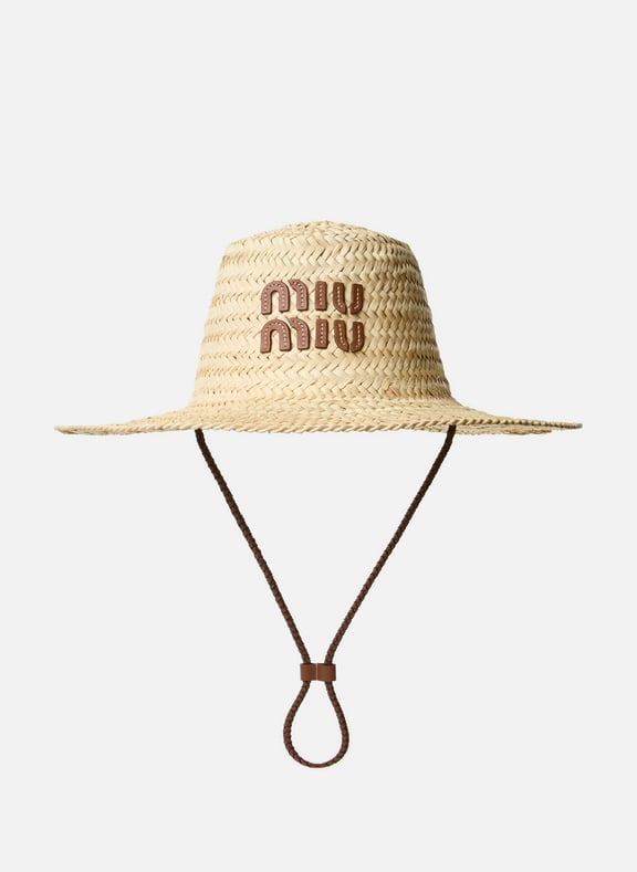 Chapeau Palmetto Multicolore by MIU MIU MIU MIU Chapeau Palmetto Multicolore