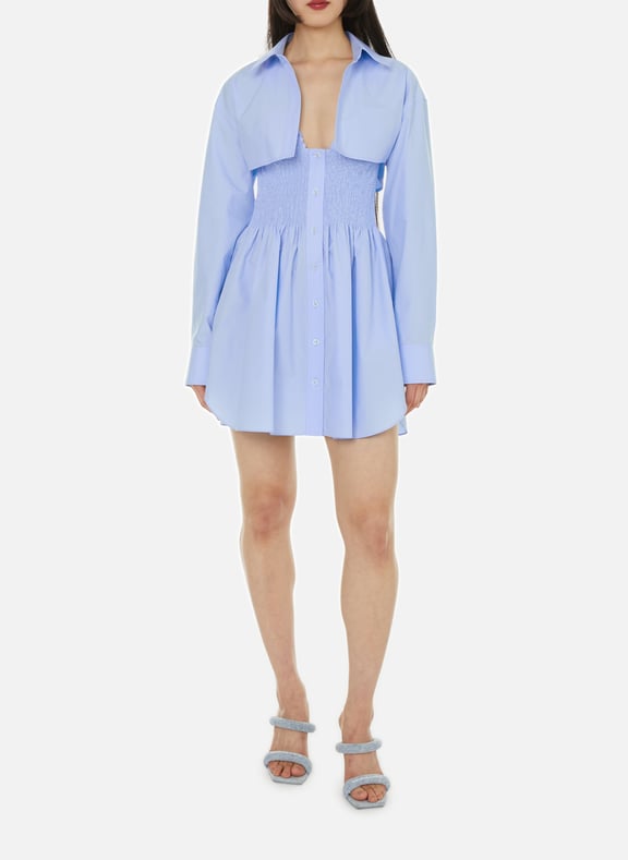 Robe courte avec surchemise Bleu by ALEXANDER WANG ALEXANDER WANG Robe courte avec surchemise Bleu
