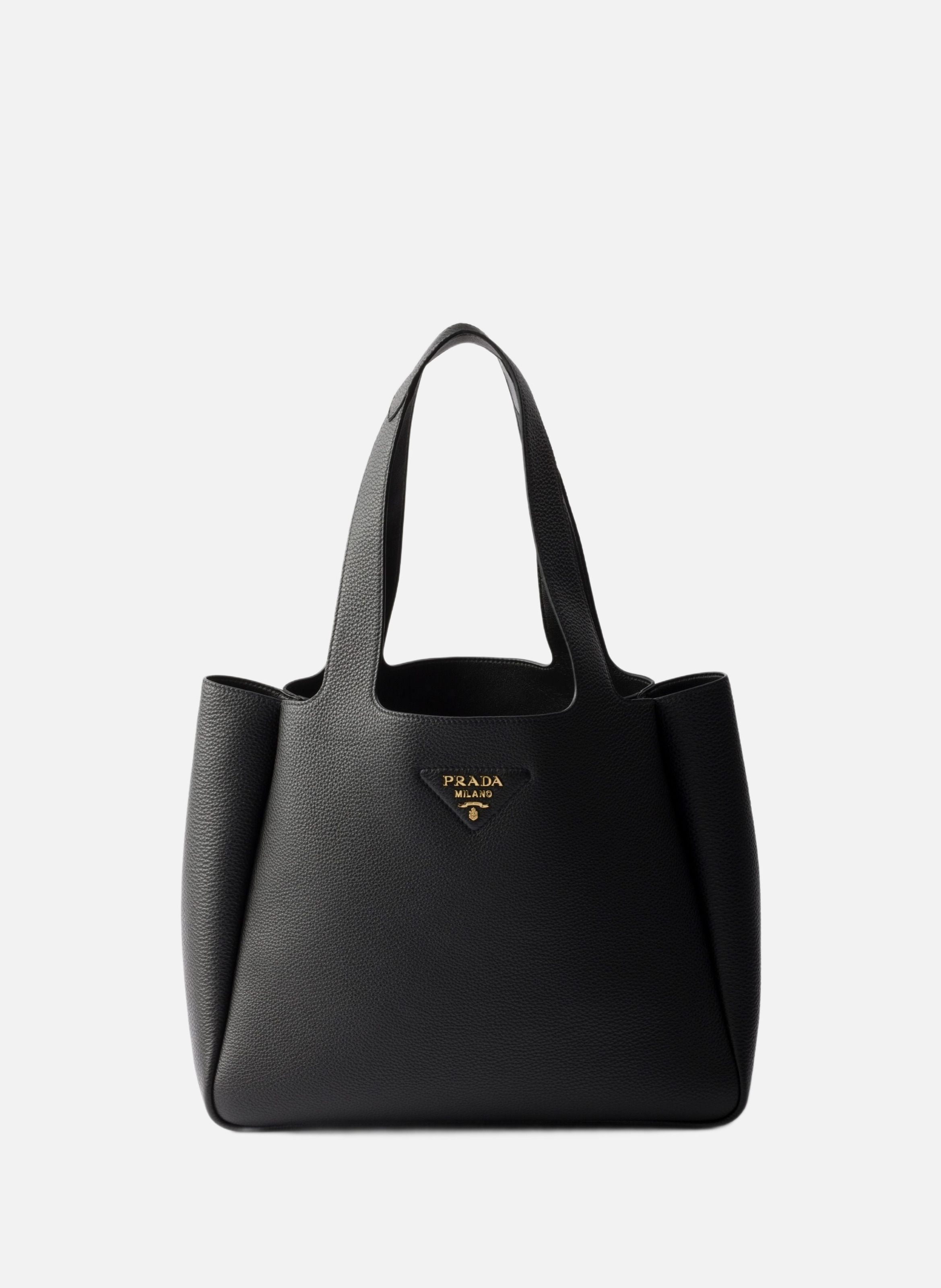 Cabas en cuir PRADA Noir