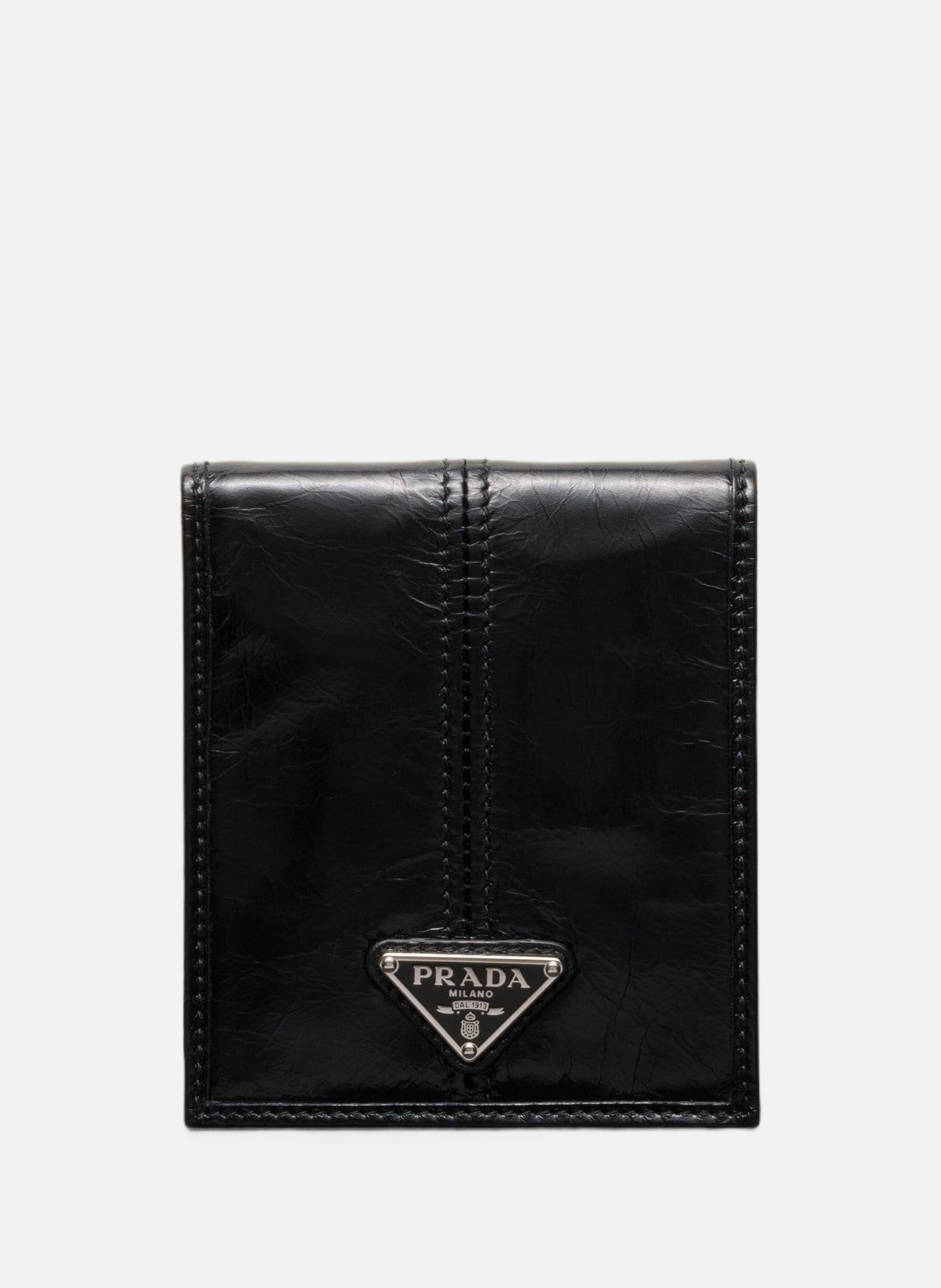 Portefeuille en cuir PRADA Noir