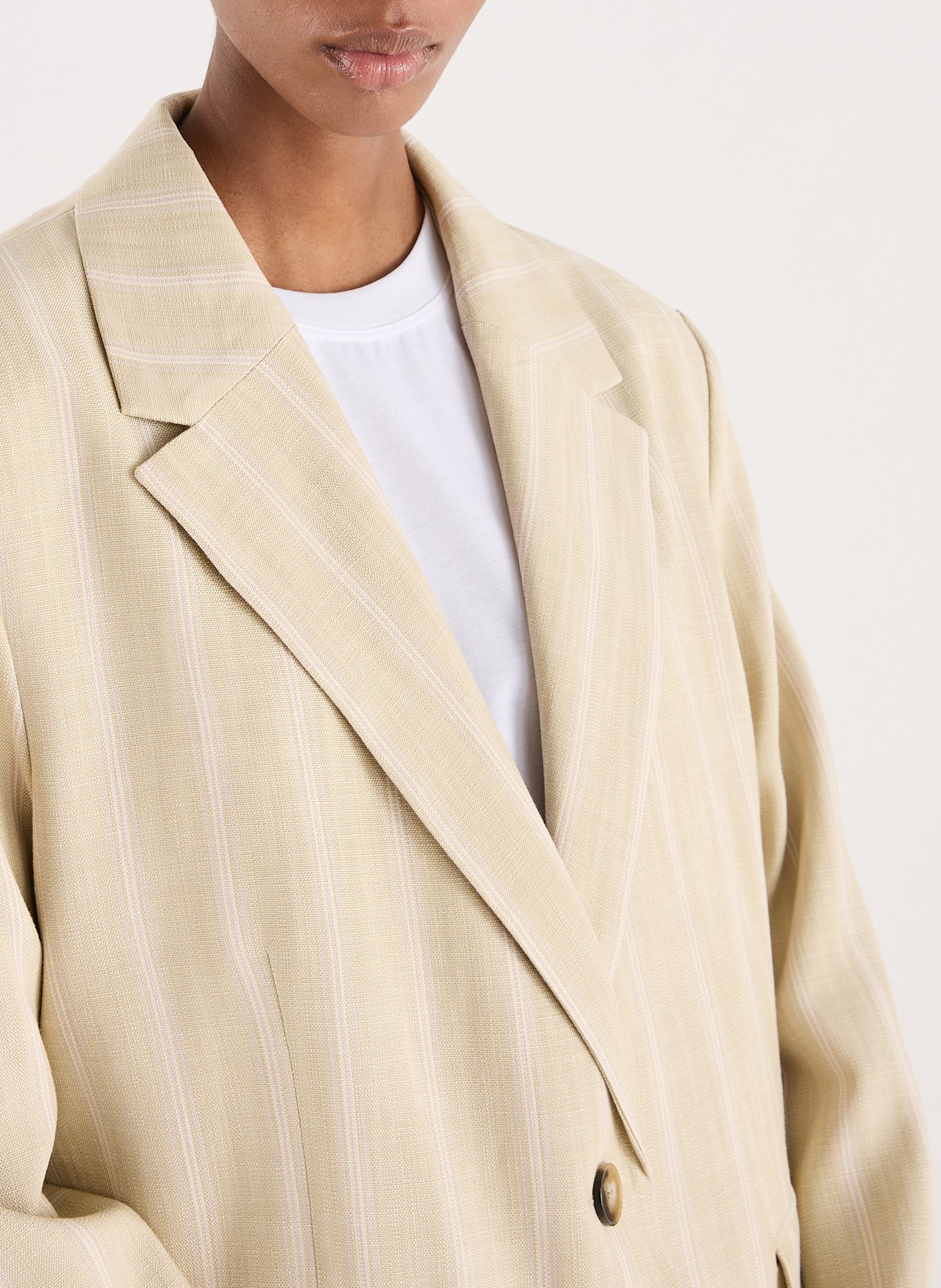 Blazer rayé Sahaven  SAMSOE SAMSOE Beige