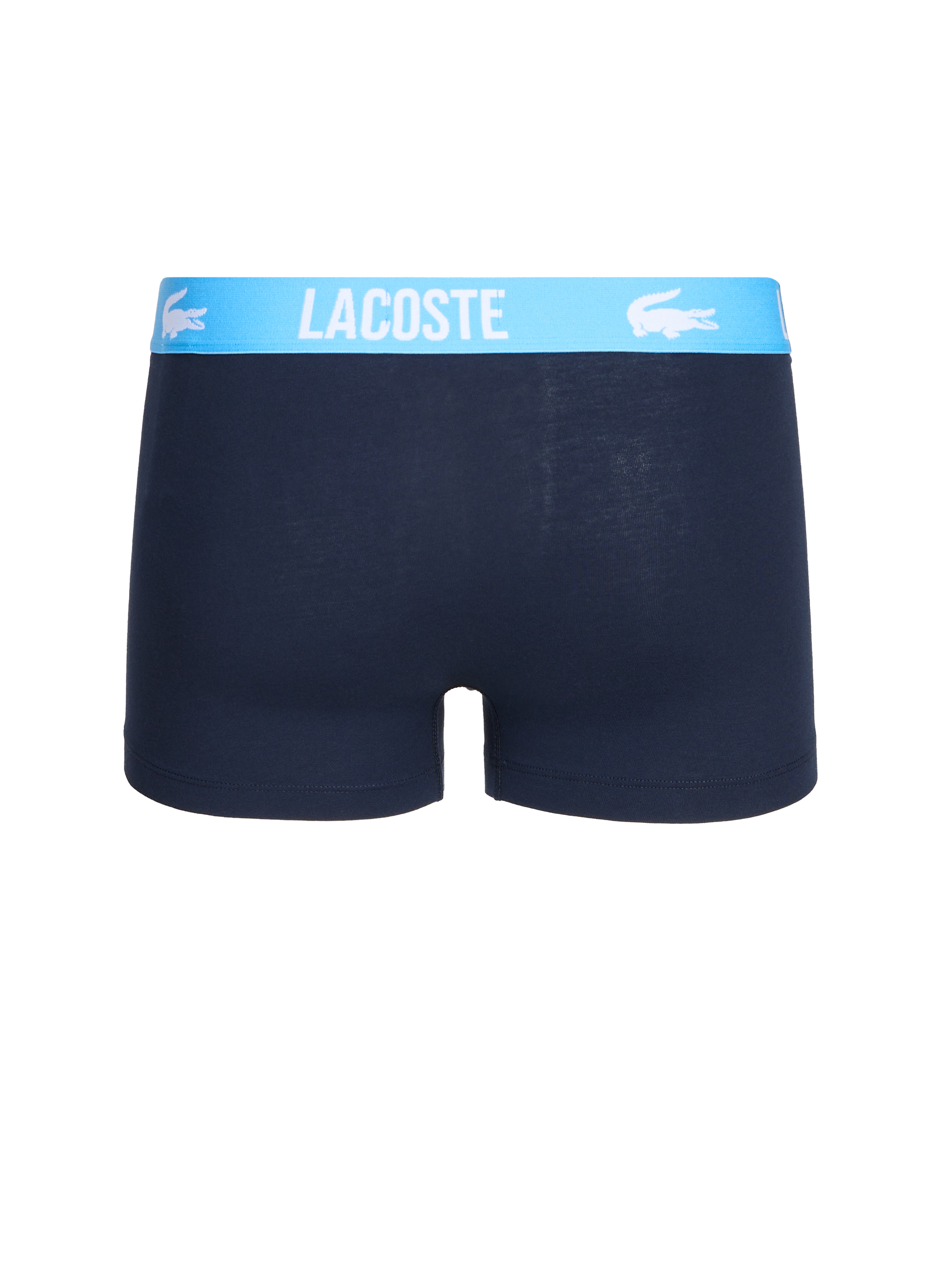 Set of three mixed cotton boxers LACOSTE Blue