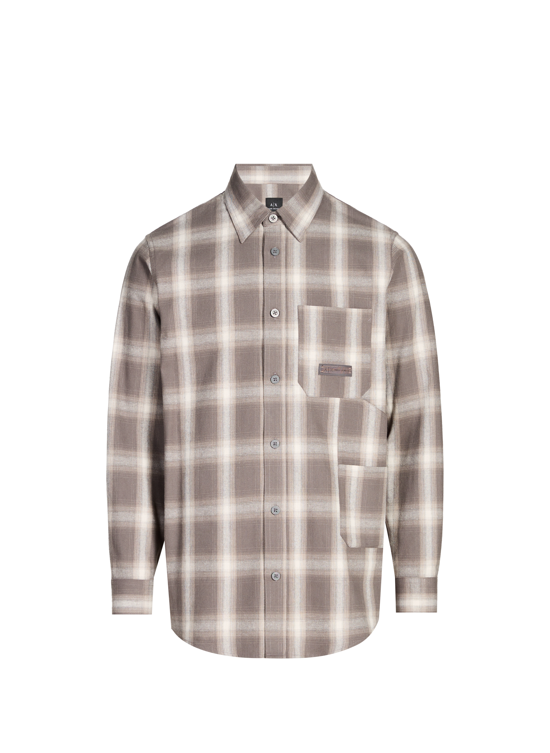 Straight cotton check shirt ARMANI EXCHANGE Multicolour