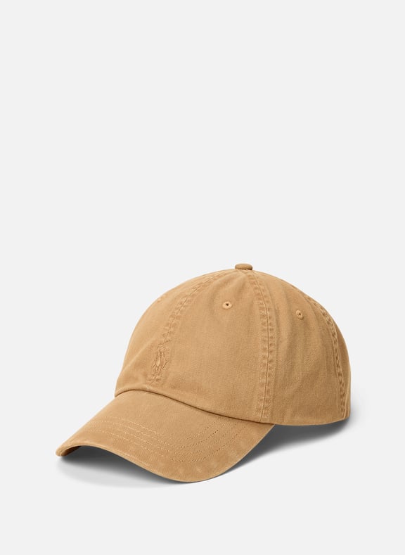 Embroidered cotton baseball cap Beige by POLO RALPH LAUREN POLO RALPH LAUREN Embroidered cotton baseball cap Beige