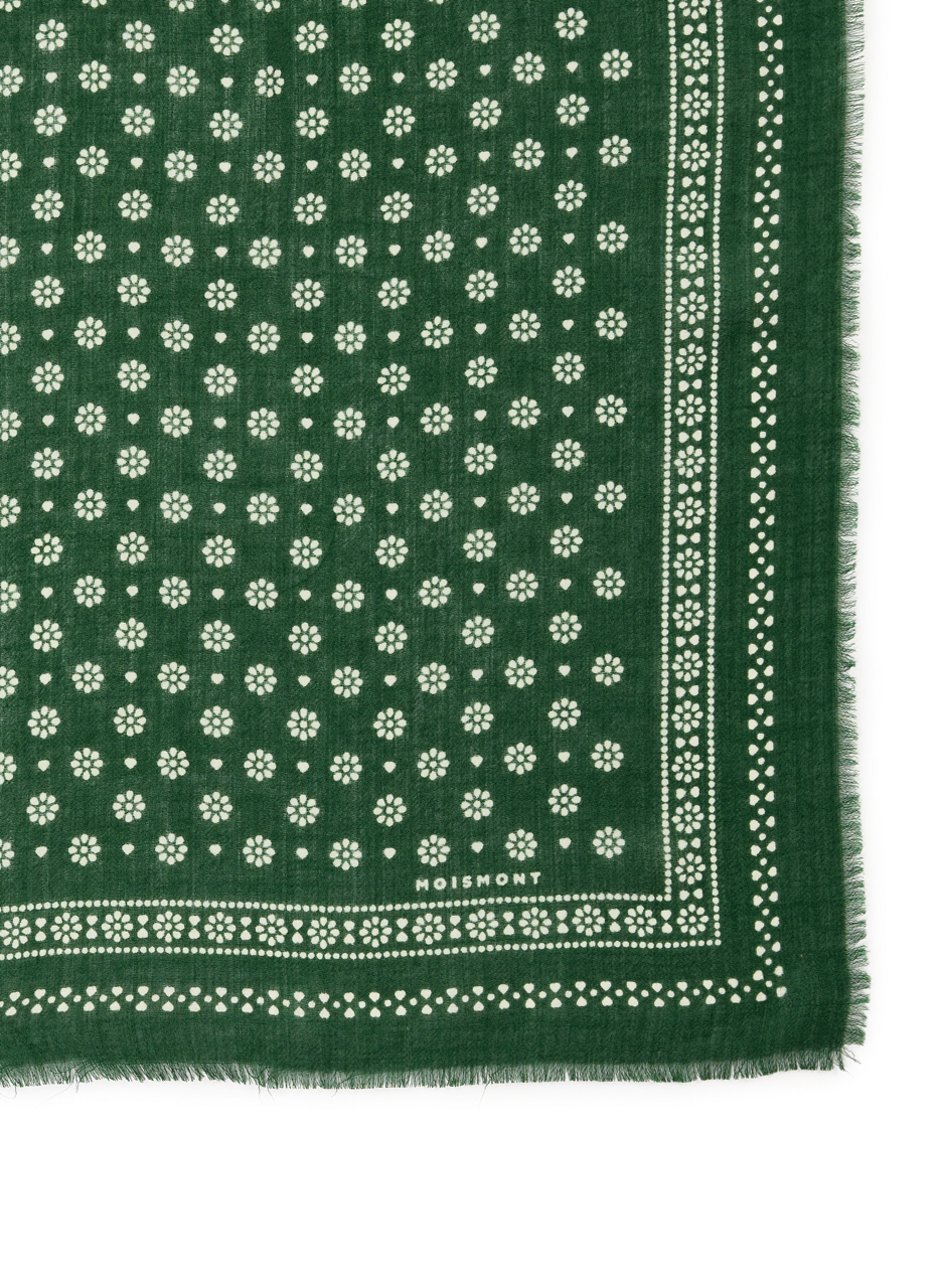 Foulard à imprimé en laine MOISMONT Vert