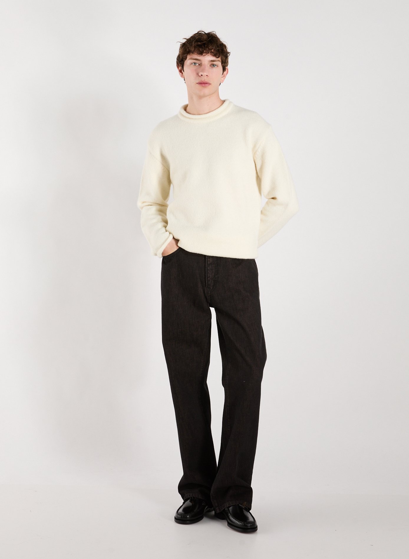 Straight-leg jeans in blended cotton JEANERICA DENIM Brown