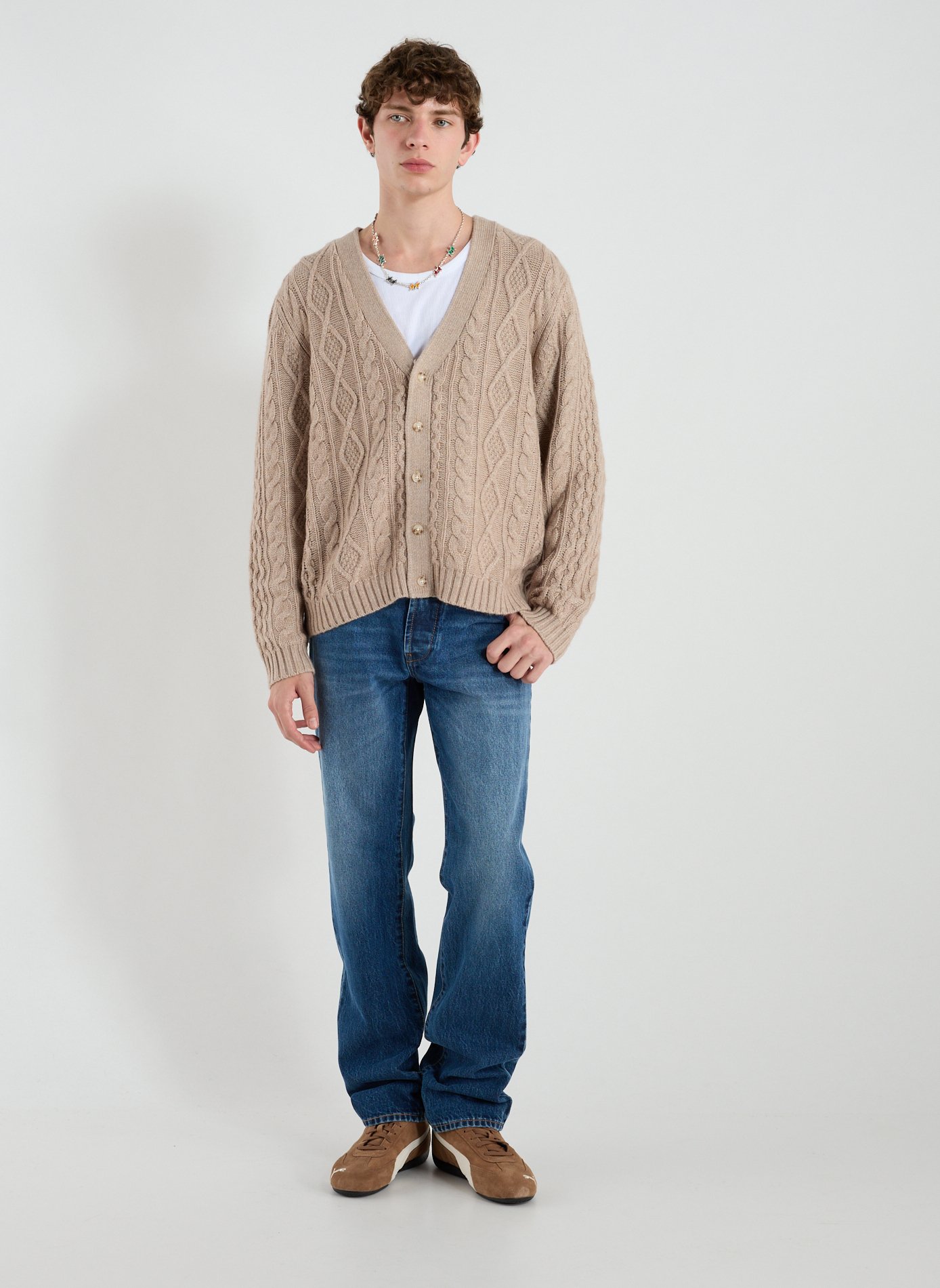 Knitted cardigan LEVI'S Beige